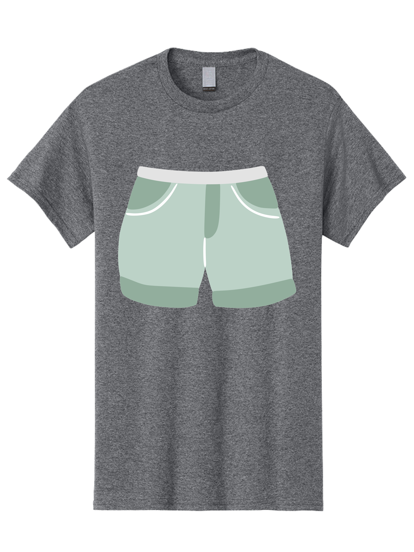 Light-Green-Shorts Men'S Graphic Tee, 100% Cotton, Comfortable Casual Summer Wear, Machine Washable, Men'S Underwear, Boxer Shorts, Comfortable Clothing, Casual Wear, Relaxed Fit, Simple Design, Gray Color Aac053 15