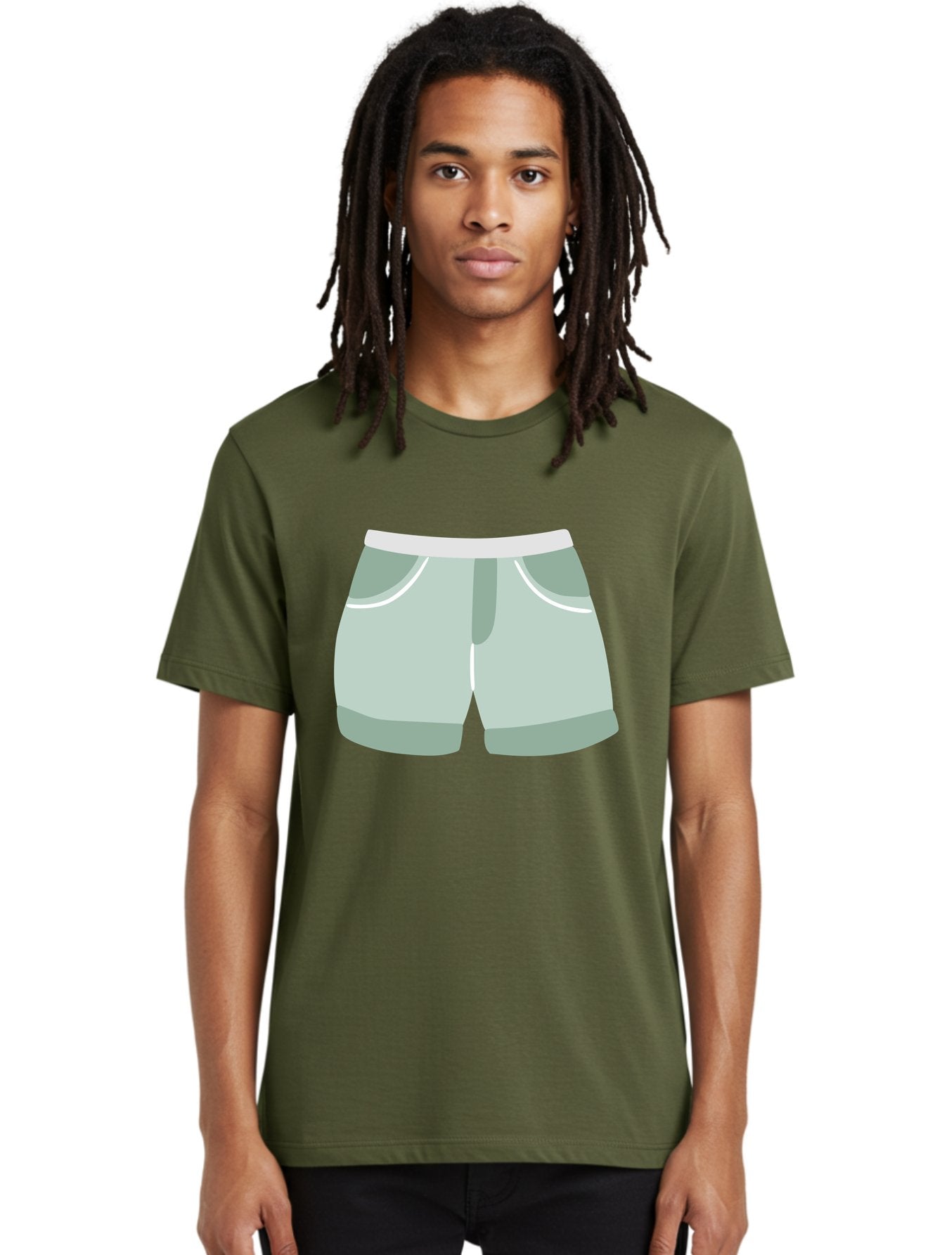 Light-Green-Shorts Men'S Graphic Tee, 100% Cotton, Comfortable Casual Summer Wear, Machine Washable, Men'S Underwear, Boxer Shorts, Comfortable Clothing, Casual Wear, Relaxed Fit, Simple Design, Gray Color Aac053 20