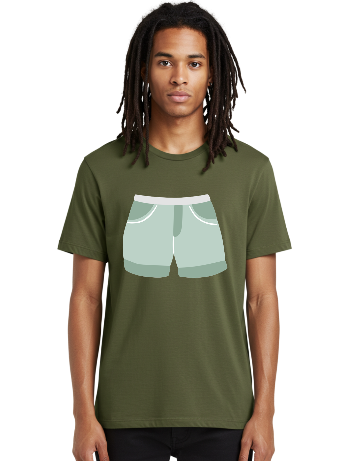 Light-Green-Shorts Men'S Graphic Tee, 100% Cotton, Comfortable Casual Summer Wear, Machine Washable, Men'S Underwear, Boxer Shorts, Comfortable Clothing, Casual Wear, Relaxed Fit, Simple Design, Gray Color Aac053 30