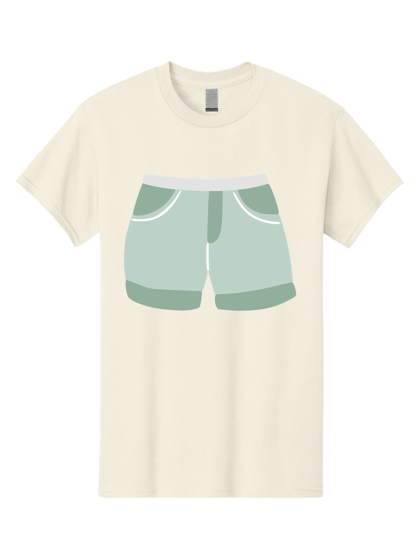 Light-Green-Shorts Men'S Graphic Tee, 100% Cotton, Comfortable Casual Summer Wear, Machine Washable, Men'S Underwear, Boxer Shorts, Comfortable Clothing, Casual Wear, Relaxed Fit, Simple Design, Gray Color Aac053 25