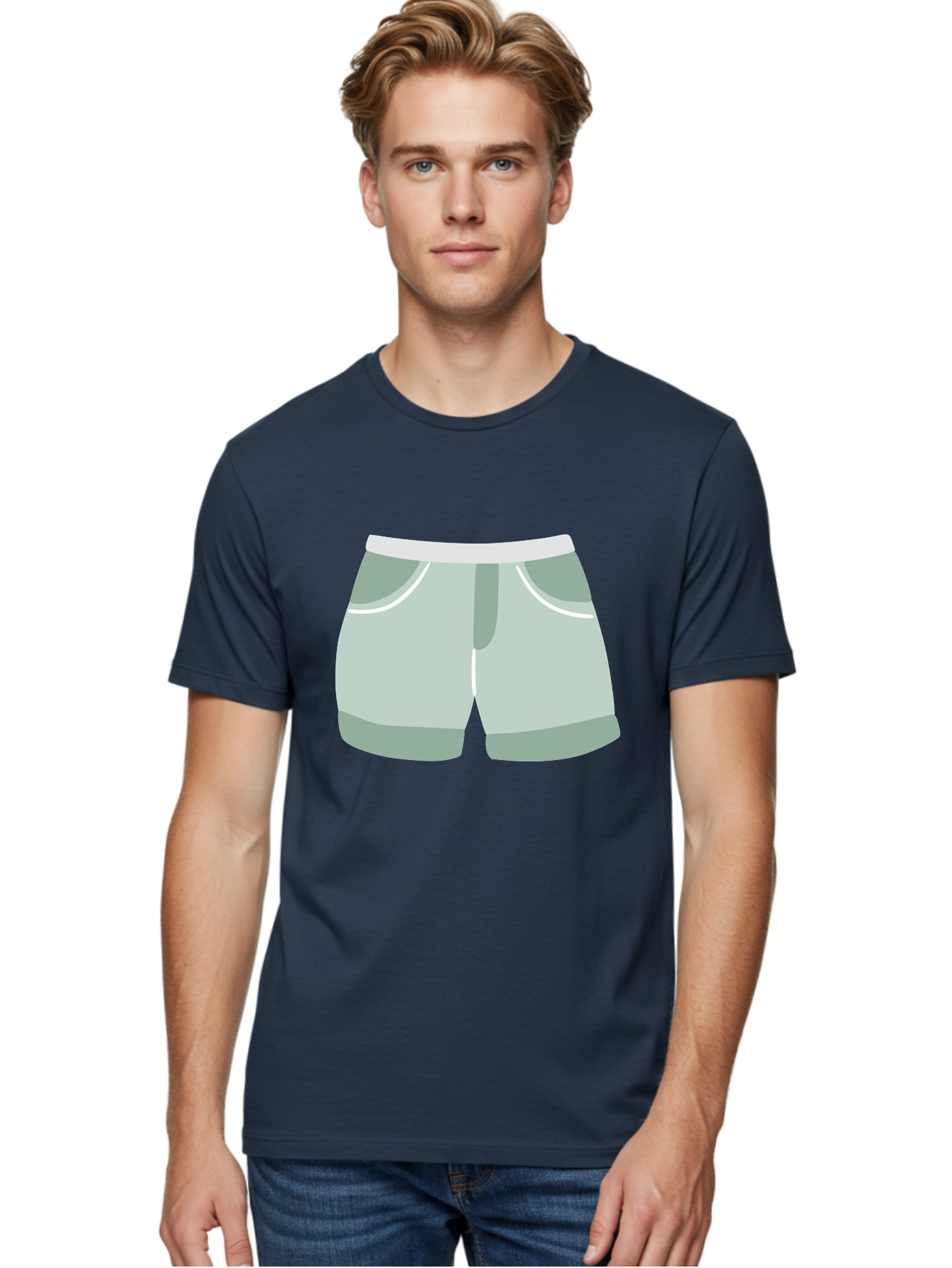 Light-Green-Shorts Men'S Graphic Tee, 100% Cotton, Comfortable Casual Summer Wear, Machine Washable, Men'S Underwear, Boxer Shorts, Comfortable Clothing, Casual Wear, Relaxed Fit, Simple Design, Gray Color Aac053 22