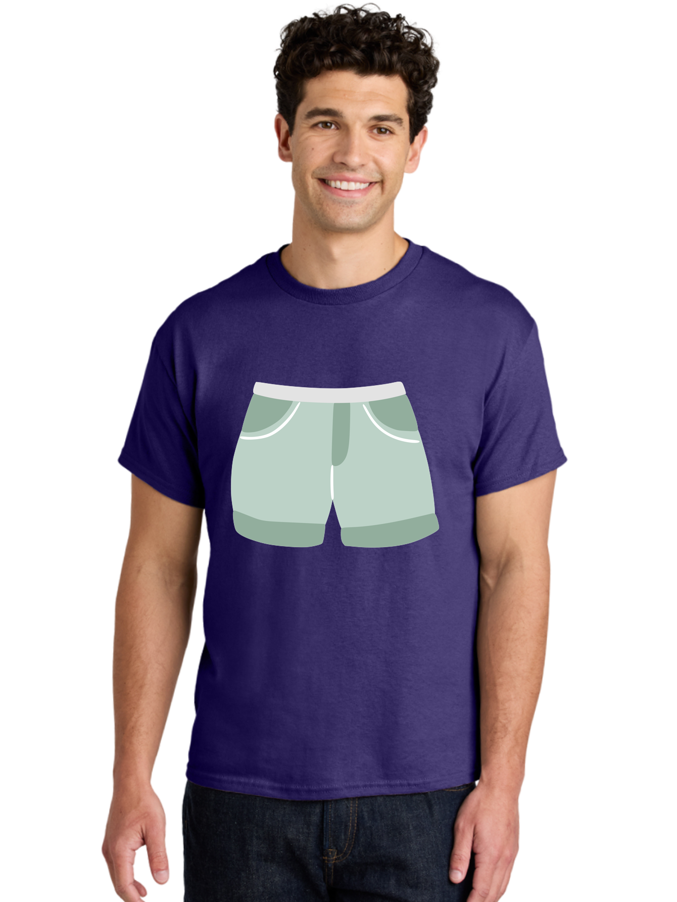 Light-Green-Shorts Men'S Graphic Tee, 100% Cotton, Comfortable Casual Summer Wear, Machine Washable, Men'S Underwear, Boxer Shorts, Comfortable Clothing, Casual Wear, Relaxed Fit, Simple Design, Gray Color Aac053 18