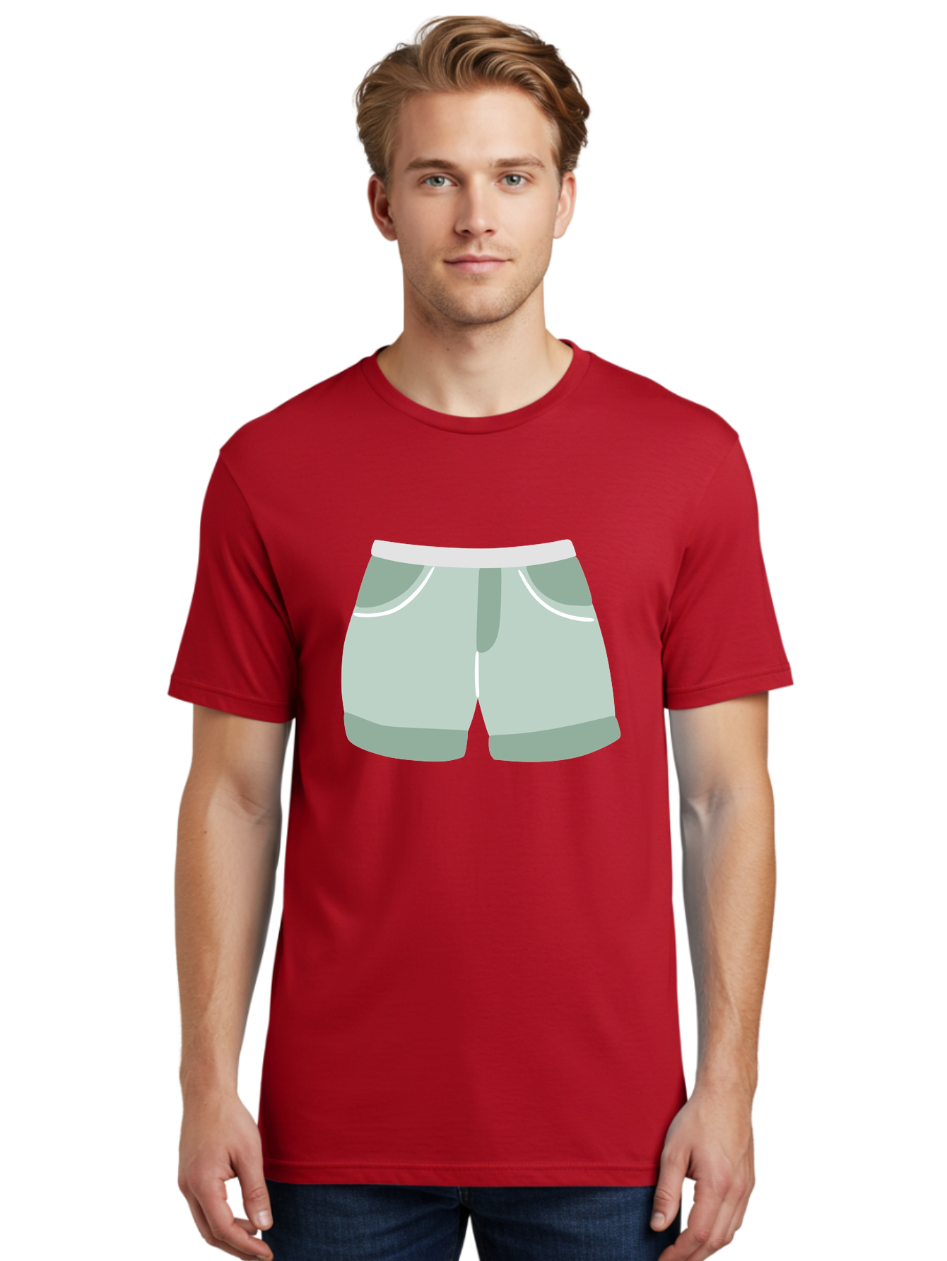 Light-Green-Shorts Men'S Graphic Tee, 100% Cotton, Comfortable Casual Summer Wear, Machine Washable, Men'S Underwear, Boxer Shorts, Comfortable Clothing, Casual Wear, Relaxed Fit, Simple Design, Gray Color Aac053 28