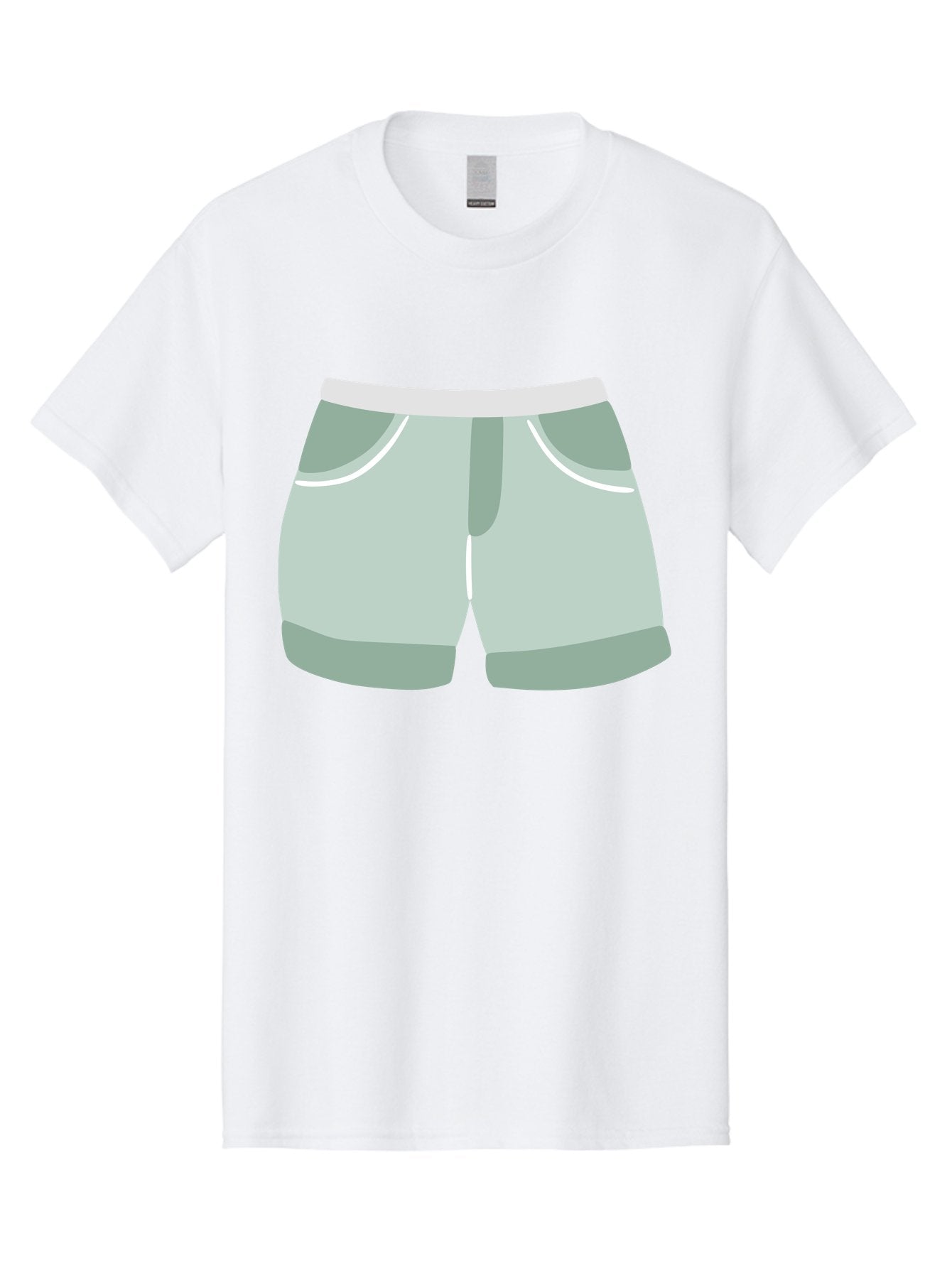 Light-Green-Shorts Men'S Graphic Tee, 100% Cotton, Comfortable Casual Summer Wear, Machine Washable, Men'S Underwear, Boxer Shorts, Comfortable Clothing, Casual Wear, Relaxed Fit, Simple Design, Gray Color Aac053