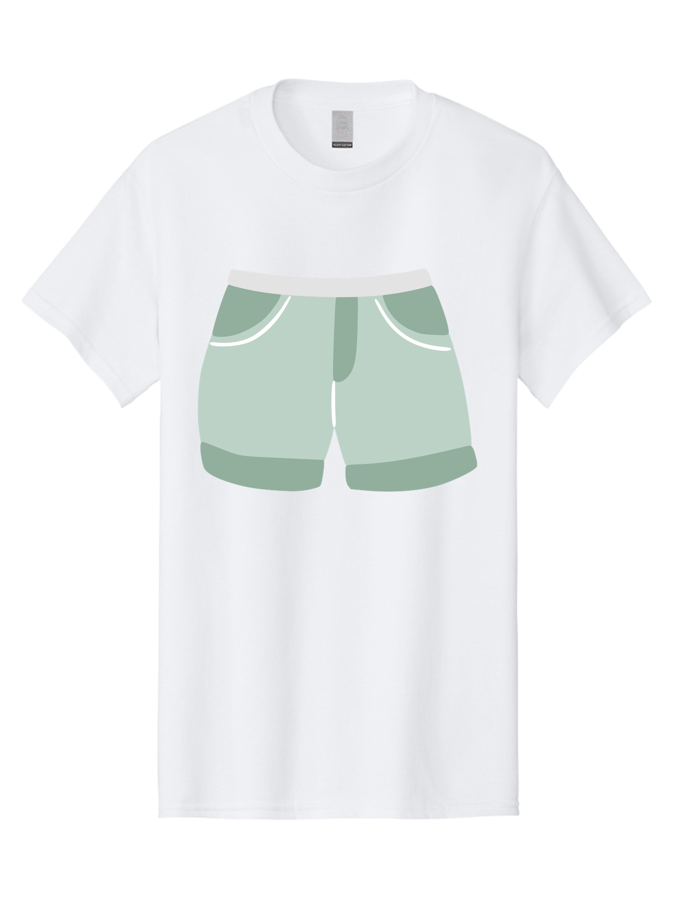 Light-Green-Shorts Men'S Graphic Tee, 100% Cotton, Comfortable Casual Summer Wear, Machine Washable, Men'S Underwear, Boxer Shorts, Comfortable Clothing, Casual Wear, Relaxed Fit, Simple Design, Gray Color Aac053 19
