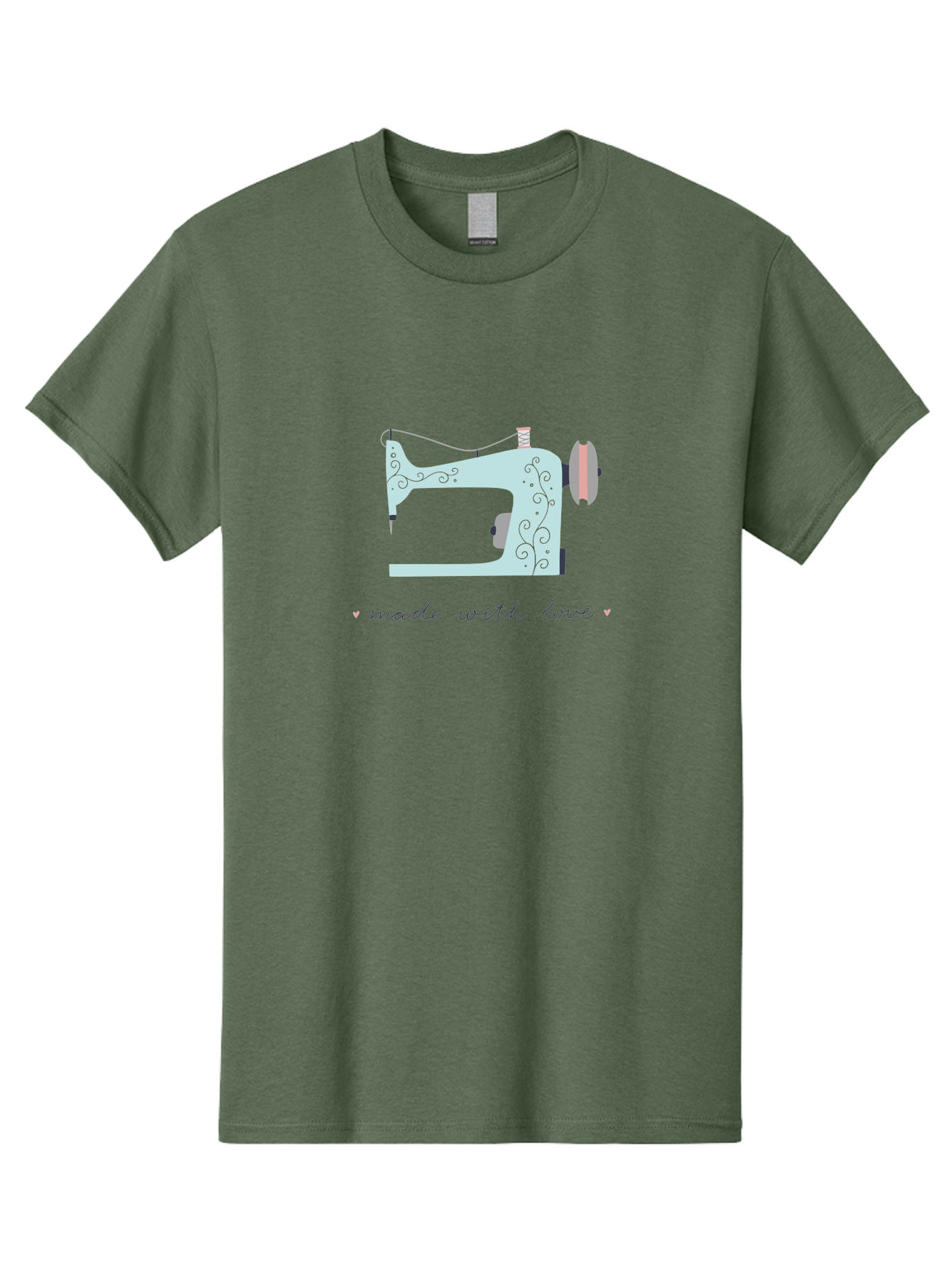 Made-With-Love-1 Men'S Graphic Tee, 100% Cotton, Comfortable Casual Summer Wear, Machine Washable, Vintage Sewing Machine, Handmade With Love, Sewing, Embroidery, Craft, Diy, Tailoring, Fashion Design Aac054 29