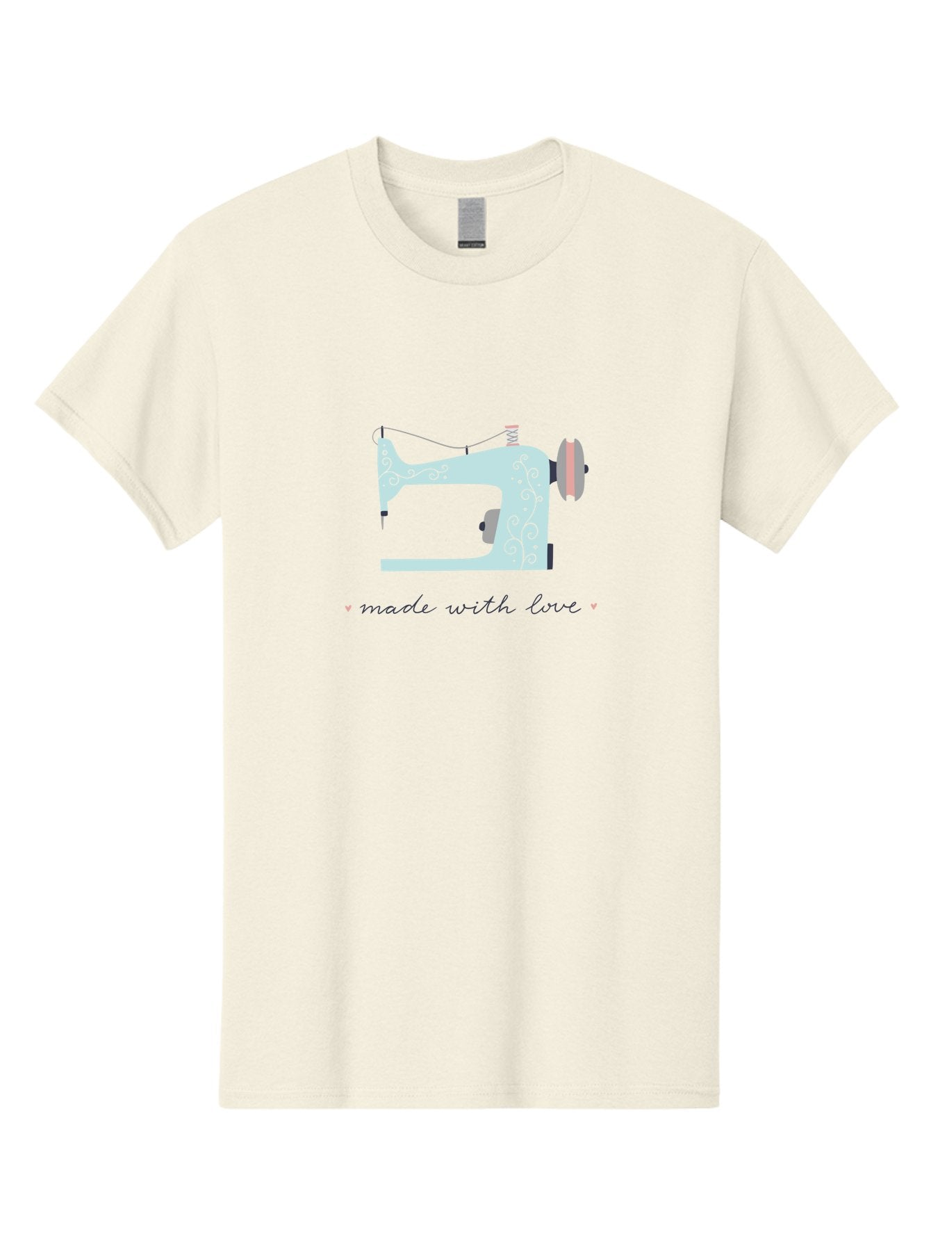 Made-With-Love-1 Men'S Graphic Tee, 100% Cotton, Comfortable Casual Summer Wear, Machine Washable, Vintage Sewing Machine, Handmade With Love, Sewing, Embroidery, Craft, Diy, Tailoring, Fashion Design Aac054 15