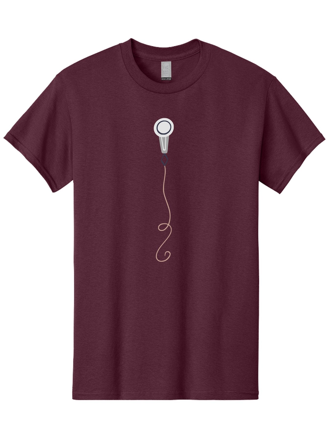 Microphone Men'S Graphic Tee, 100% Cotton, Comfortable Casual Summer Wear, Machine Washable, Simple Microphone, Modern Design, Minimalist Style, Wired Mic, Singing, Music Performance, Audio Equipment, Cartoon Illustration, Simple Shapes Aac057 4