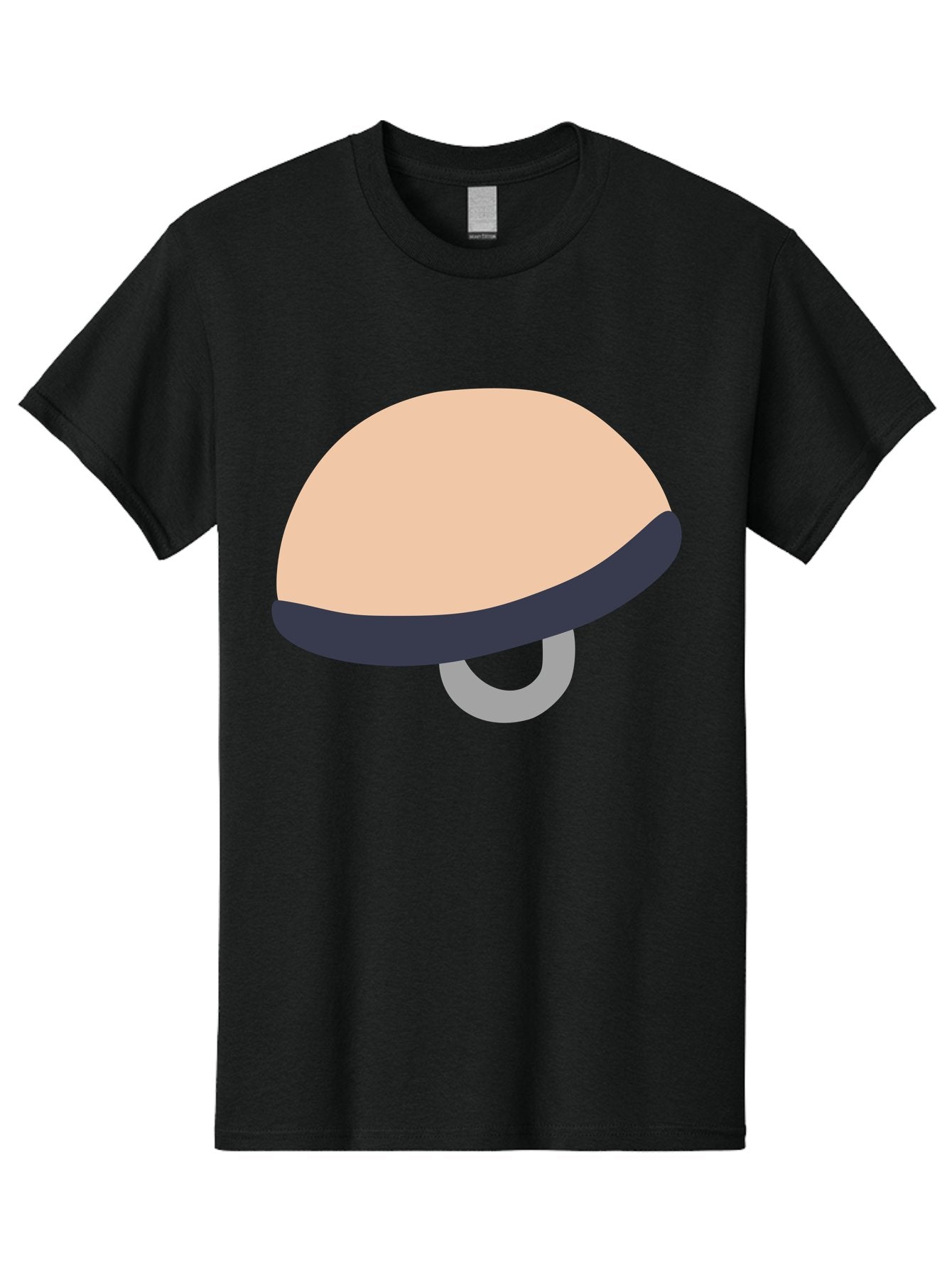 Mushroom Men'S Graphic Tee, 100% Cotton, Comfortable Casual Summer Wear, Machine Washable, Bicycle Seat, Bike Accessories, Cycling Equipment, Saddle Design, Bike Parts, Cycling Gear, Bicycle Component Aac058