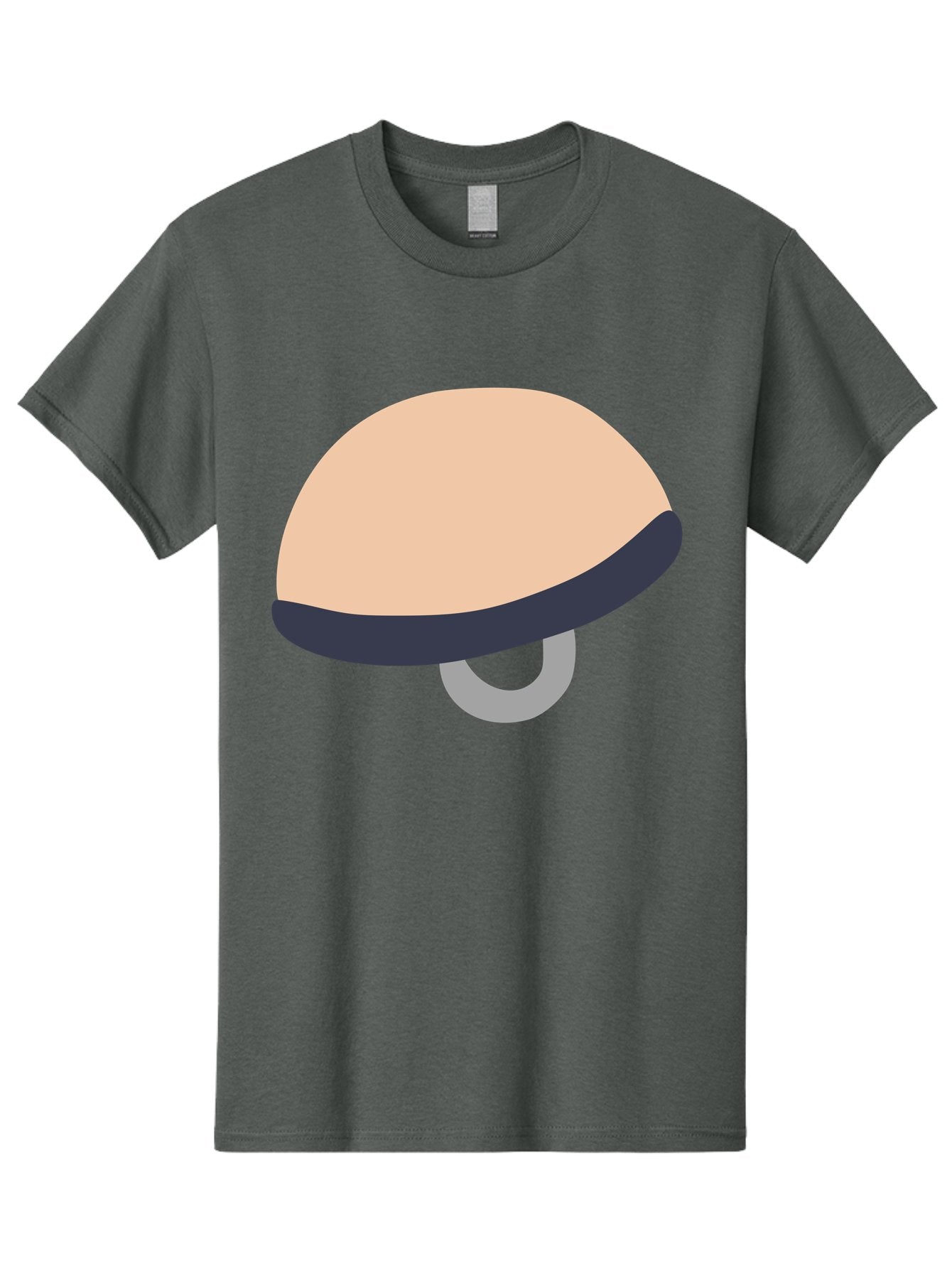 Mushroom Men'S Graphic Tee, 100% Cotton, Comfortable Casual Summer Wear, Machine Washable, Bicycle Seat, Bike Accessories, Cycling Equipment, Saddle Design, Bike Parts, Cycling Gear, Bicycle Component Aac058 3