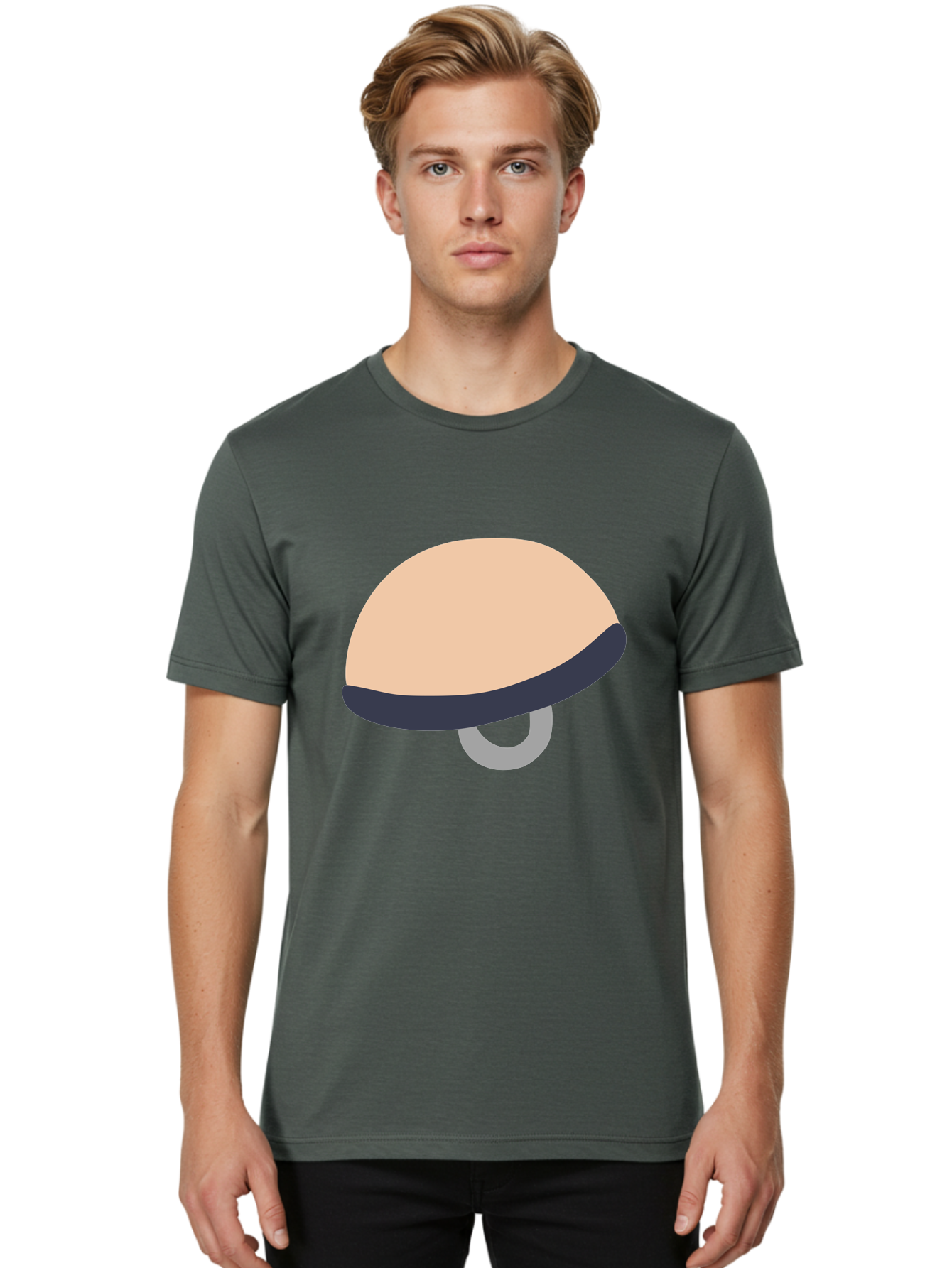 Mushroom Men'S Graphic Tee, 100% Cotton, Comfortable Casual Summer Wear, Machine Washable, Bicycle Seat, Bike Accessories, Cycling Equipment, Saddle Design, Bike Parts, Cycling Gear, Bicycle Component Aac058 18