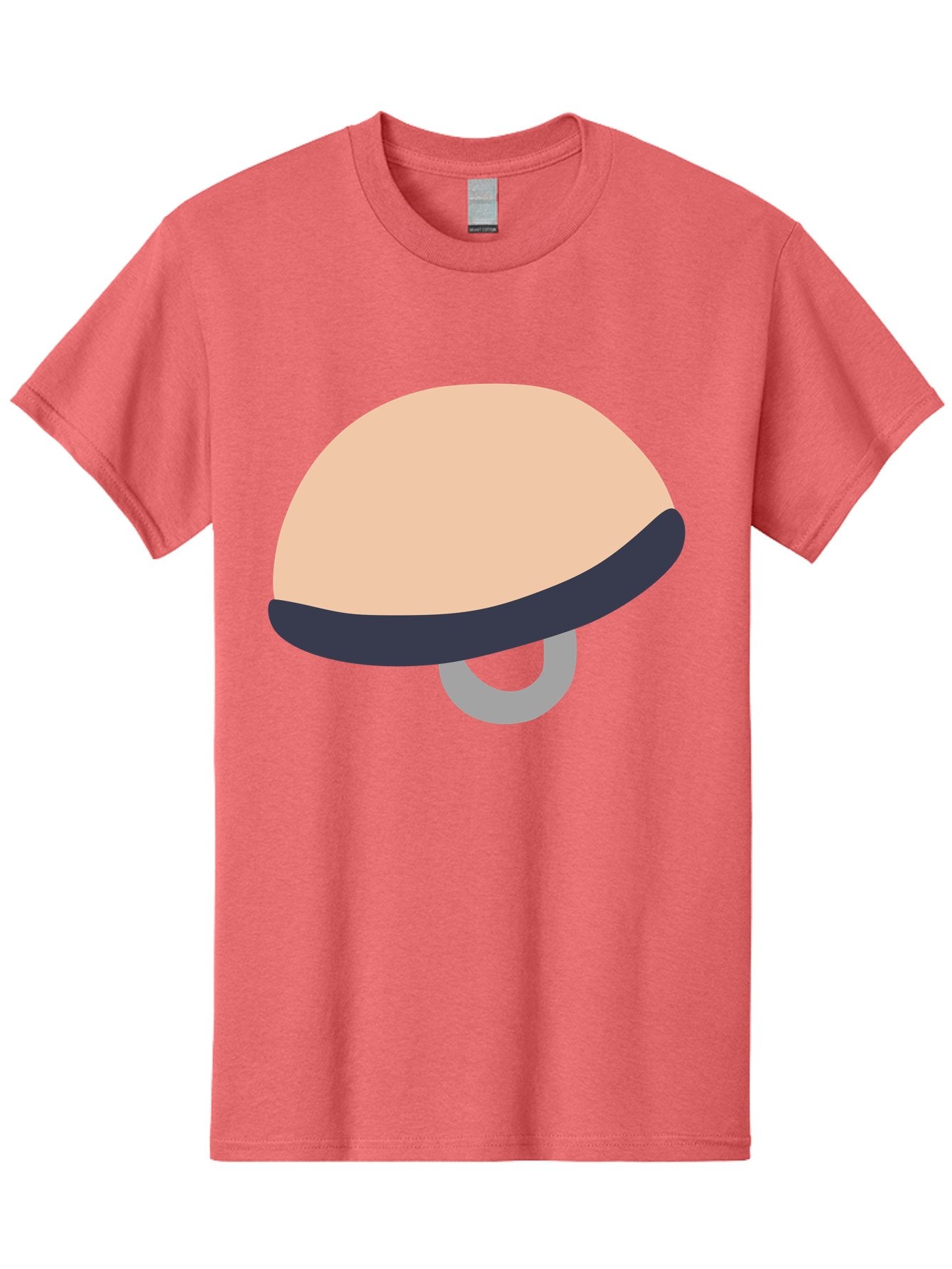 Mushroom Men'S Graphic Tee, 100% Cotton, Comfortable Casual Summer Wear, Machine Washable, Bicycle Seat, Bike Accessories, Cycling Equipment, Saddle Design, Bike Parts, Cycling Gear, Bicycle Component Aac058