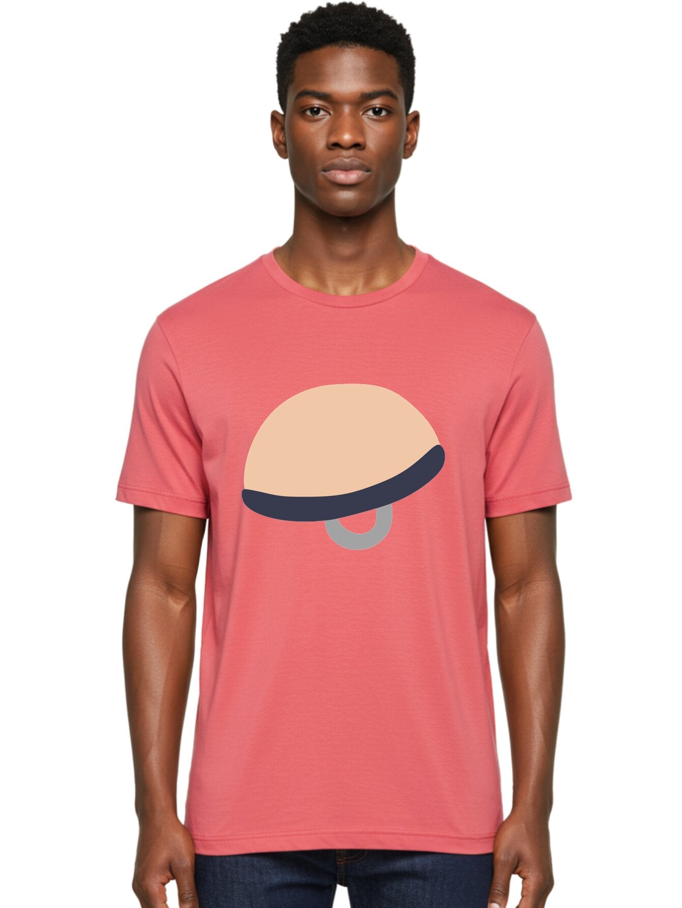 Mushroom Men'S Graphic Tee, 100% Cotton, Comfortable Casual Summer Wear, Machine Washable, Bicycle Seat, Bike Accessories, Cycling Equipment, Saddle Design, Bike Parts, Cycling Gear, Bicycle Component Aac058 21