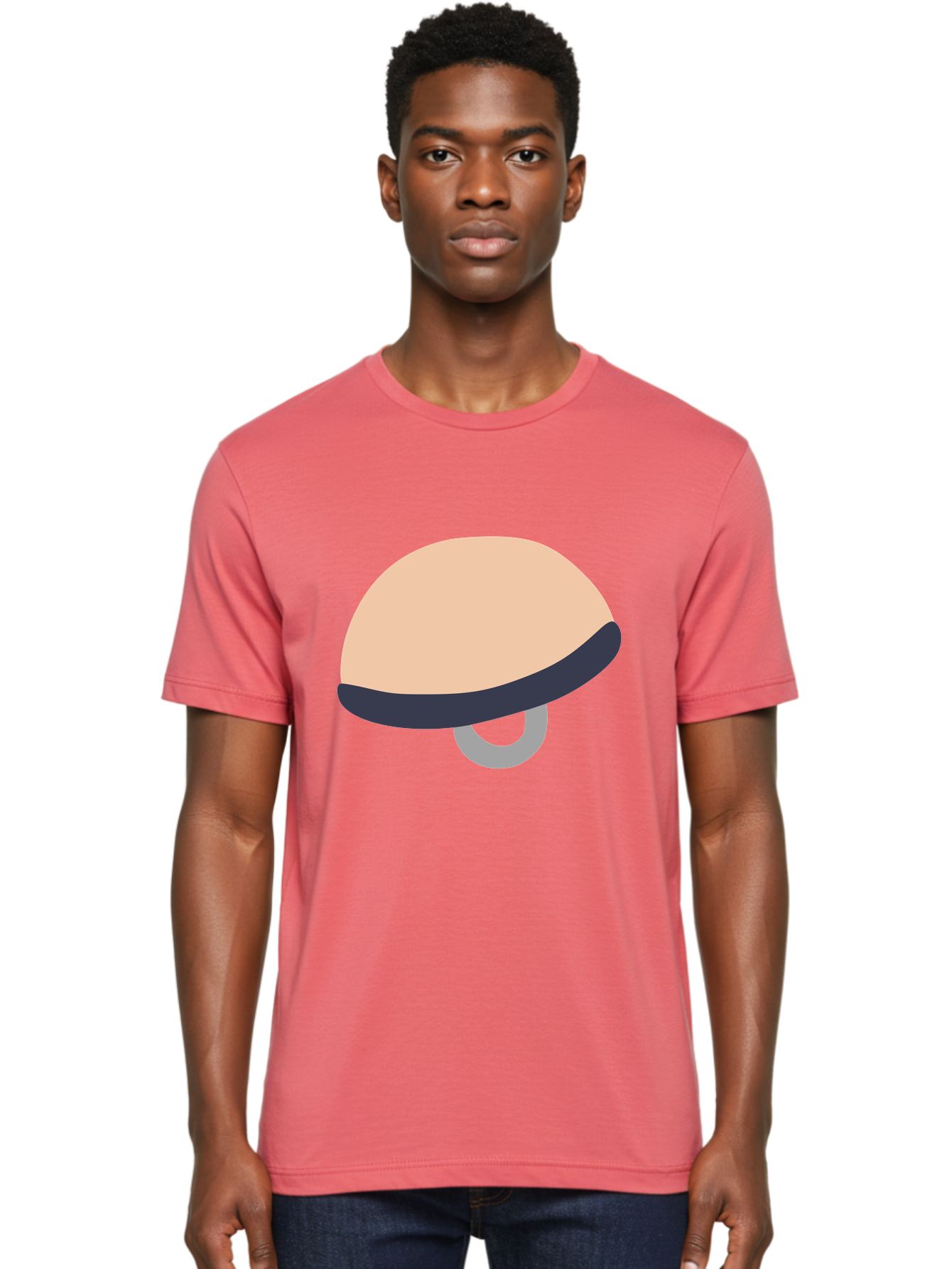 Mushroom Men'S Graphic Tee, 100% Cotton, Comfortable Casual Summer Wear, Machine Washable, Bicycle Seat, Bike Accessories, Cycling Equipment, Saddle Design, Bike Parts, Cycling Gear, Bicycle Component Aac058 20