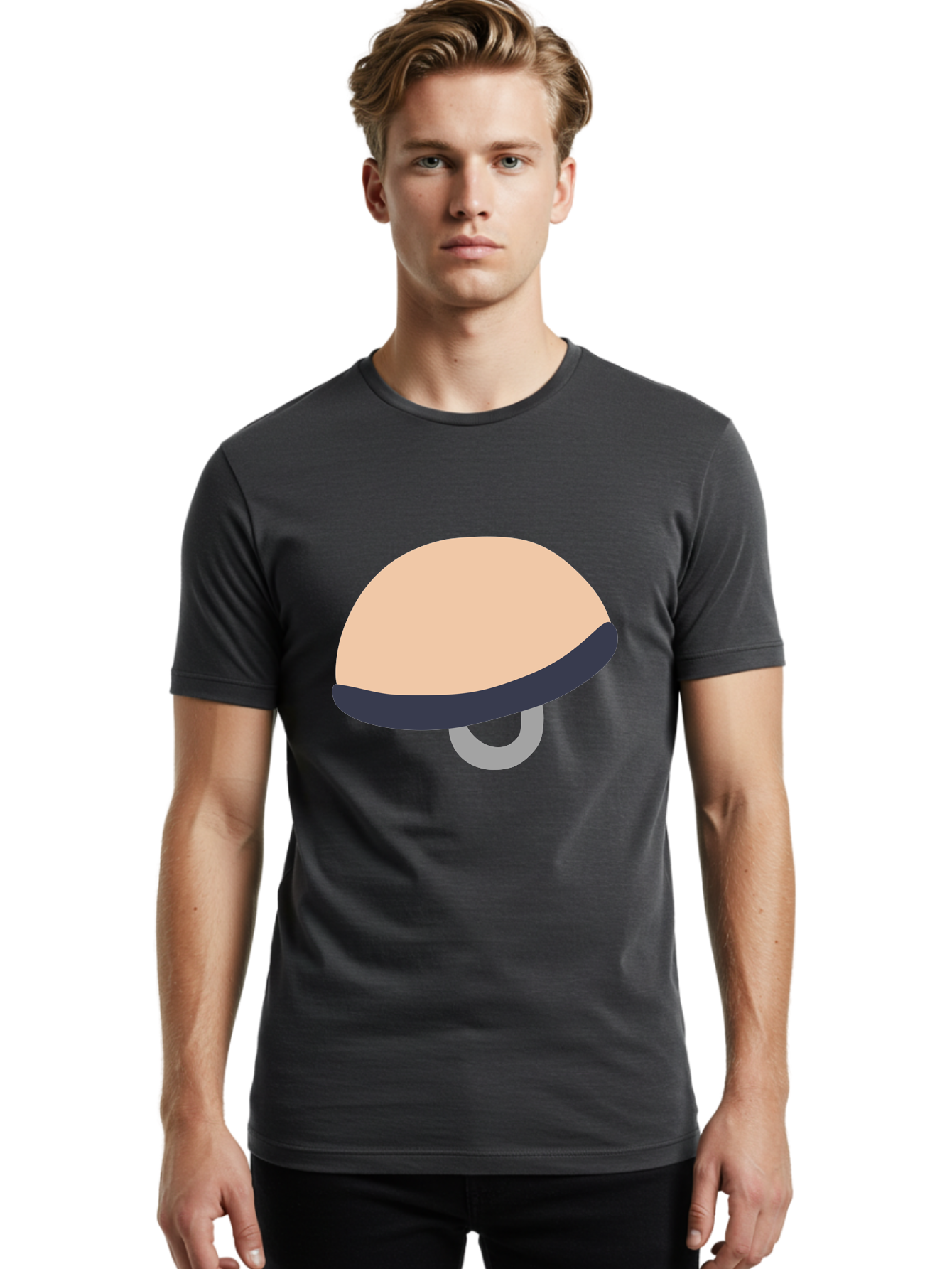 Mushroom Men'S Graphic Tee, 100% Cotton, Comfortable Casual Summer Wear, Machine Washable, Bicycle Seat, Bike Accessories, Cycling Equipment, Saddle Design, Bike Parts, Cycling Gear, Bicycle Component Aac058 6