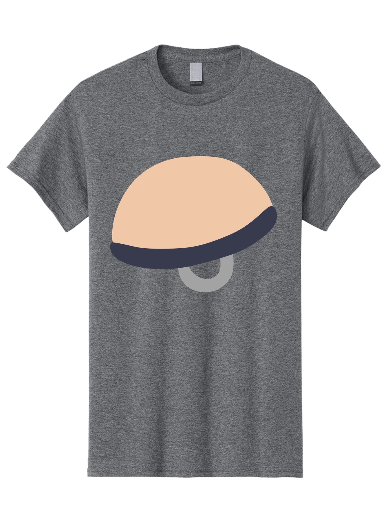 Mushroom Men'S Graphic Tee, 100% Cotton, Comfortable Casual Summer Wear, Machine Washable, Bicycle Seat, Bike Accessories, Cycling Equipment, Saddle Design, Bike Parts, Cycling Gear, Bicycle Component Aac058 5