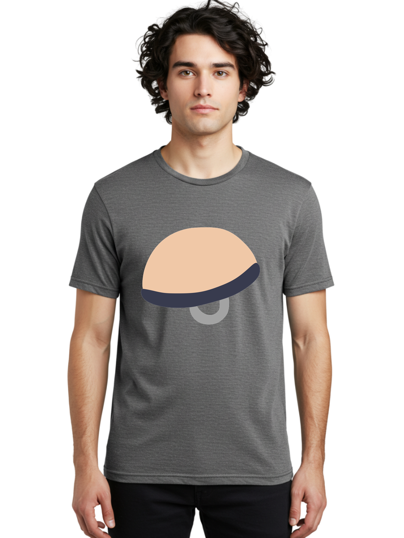 Mushroom Men'S Graphic Tee, 100% Cotton, Comfortable Casual Summer Wear, Machine Washable, Bicycle Seat, Bike Accessories, Cycling Equipment, Saddle Design, Bike Parts, Cycling Gear, Bicycle Component Aac058 16