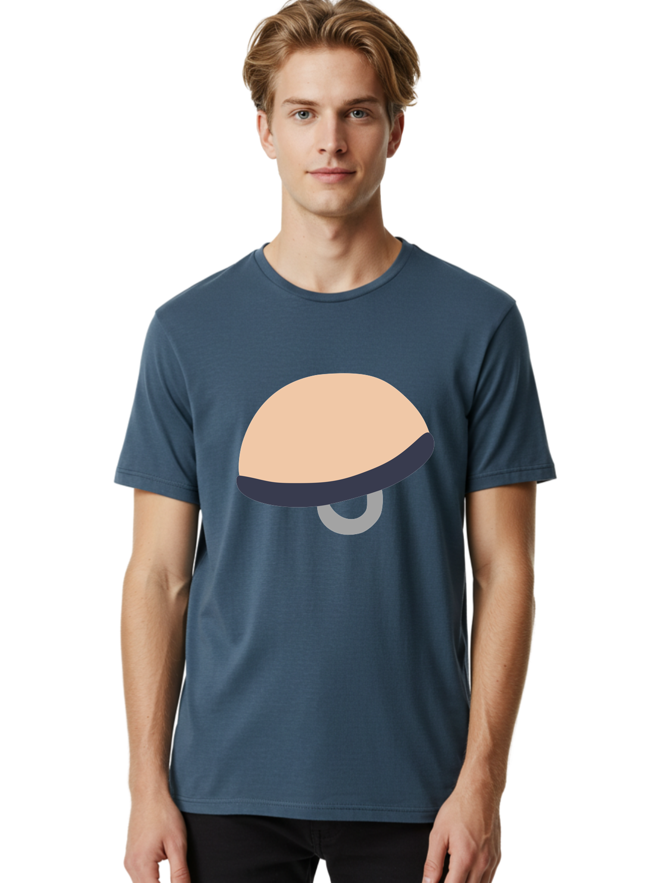Mushroom Men'S Graphic Tee, 100% Cotton, Comfortable Casual Summer Wear, Machine Washable, Bicycle Seat, Bike Accessories, Cycling Equipment, Saddle Design, Bike Parts, Cycling Gear, Bicycle Component Aac058 4