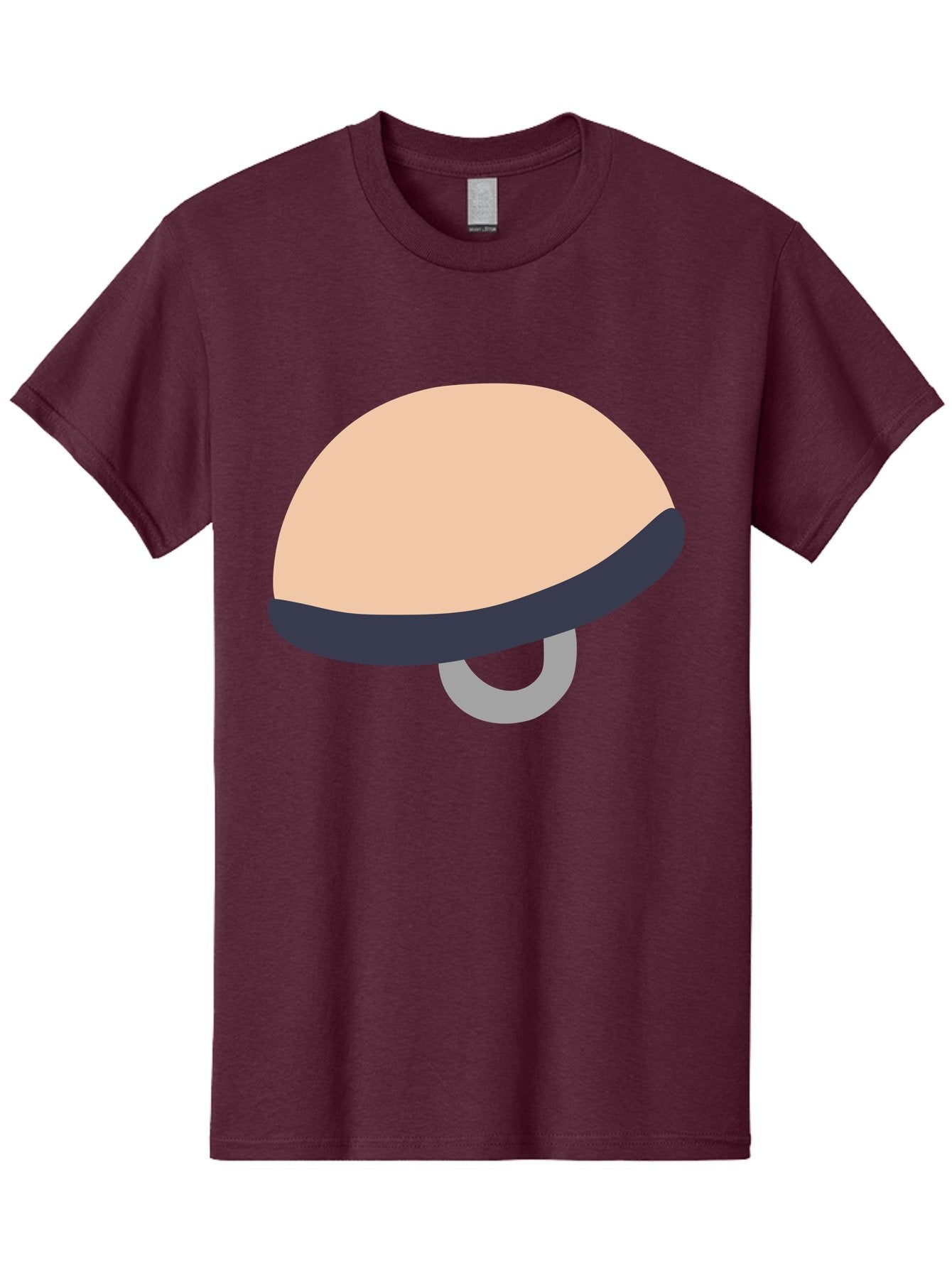 Mushroom Men'S Graphic Tee, 100% Cotton, Comfortable Casual Summer Wear, Machine Washable, Bicycle Seat, Bike Accessories, Cycling Equipment, Saddle Design, Bike Parts, Cycling Gear, Bicycle Component Aac058 15