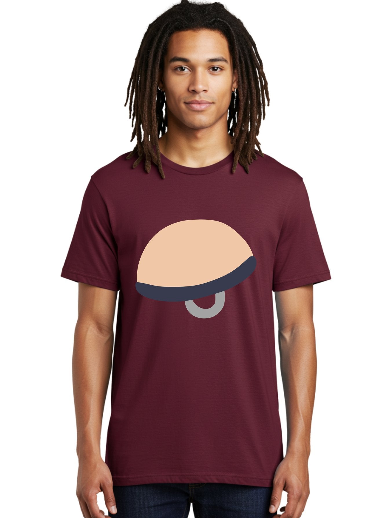 Mushroom Men'S Graphic Tee, 100% Cotton, Comfortable Casual Summer Wear, Machine Washable, Bicycle Seat, Bike Accessories, Cycling Equipment, Saddle Design, Bike Parts, Cycling Gear, Bicycle Component Aac058 30