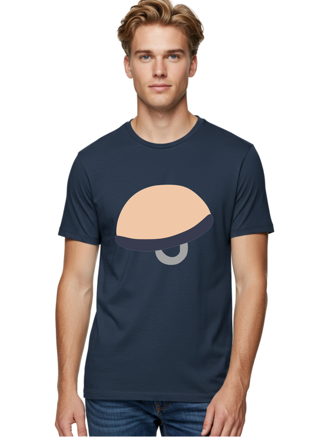 Mushroom Men'S Graphic Tee, 100% Cotton, Comfortable Casual Summer Wear, Machine Washable, Bicycle Seat, Bike Accessories, Cycling Equipment, Saddle Design, Bike Parts, Cycling Gear, Bicycle Component Aac058 24