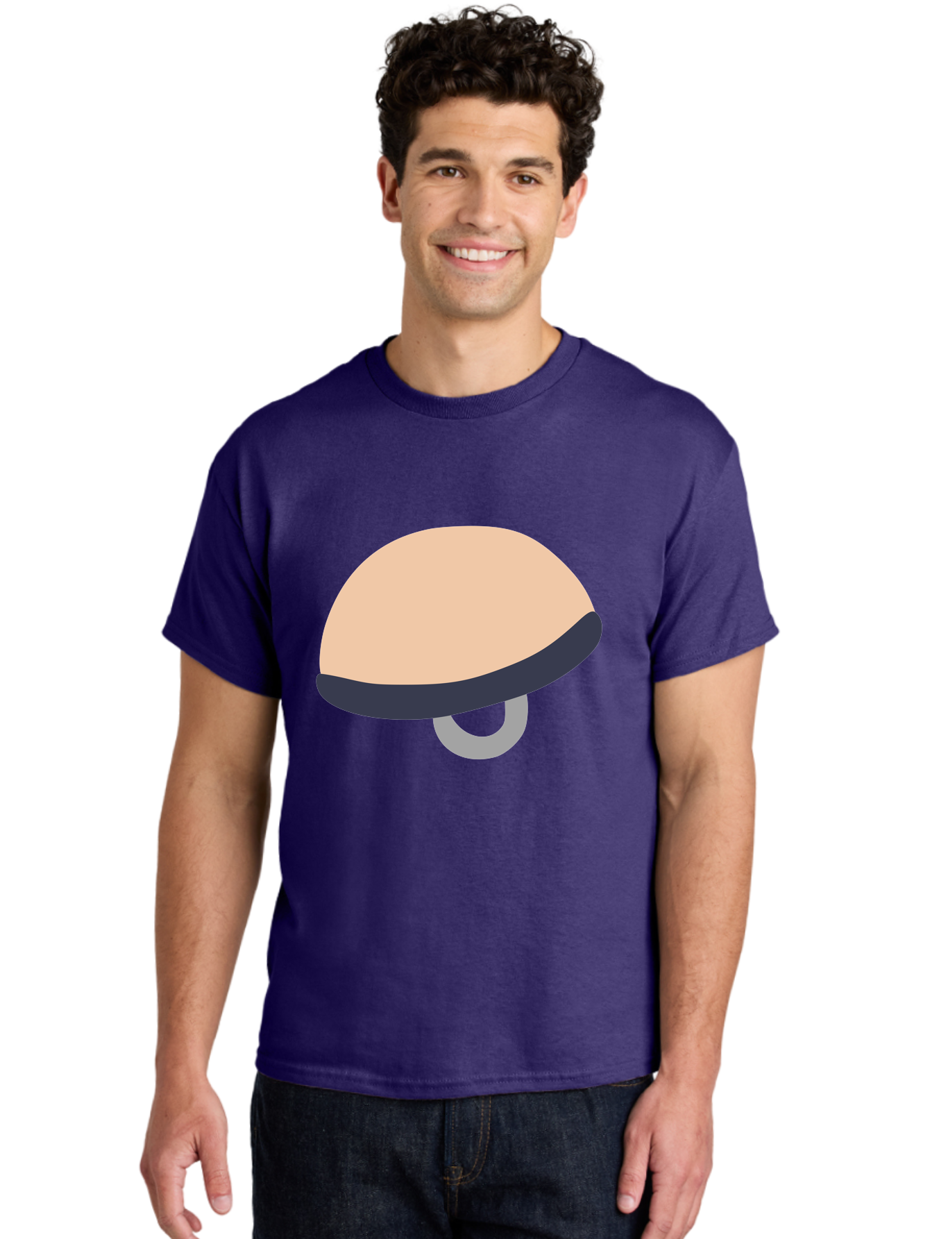 Mushroom Men'S Graphic Tee, 100% Cotton, Comfortable Casual Summer Wear, Machine Washable, Bicycle Seat, Bike Accessories, Cycling Equipment, Saddle Design, Bike Parts, Cycling Gear, Bicycle Component Aac058 14
