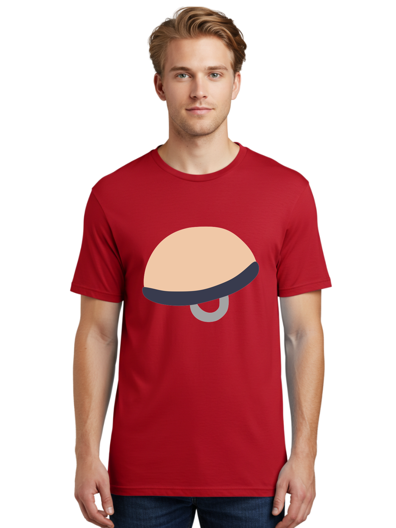 Mushroom Men'S Graphic Tee, 100% Cotton, Comfortable Casual Summer Wear, Machine Washable, Bicycle Seat, Bike Accessories, Cycling Equipment, Saddle Design, Bike Parts, Cycling Gear, Bicycle Component Aac058 10