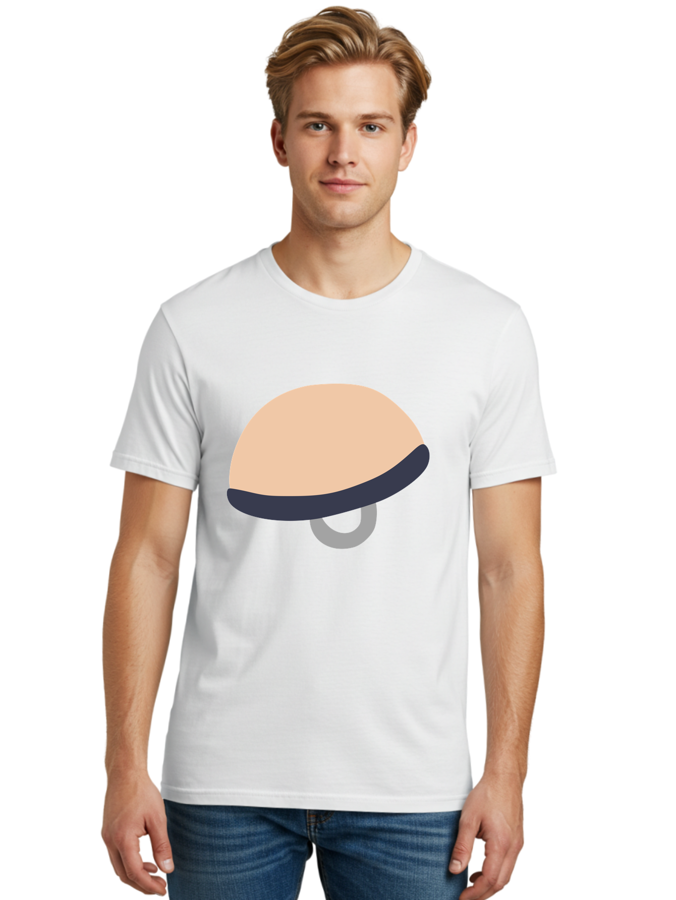 Mushroom Men'S Graphic Tee, 100% Cotton, Comfortable Casual Summer Wear, Machine Washable, Bicycle Seat, Bike Accessories, Cycling Equipment, Saddle Design, Bike Parts, Cycling Gear, Bicycle Component Aac058 30