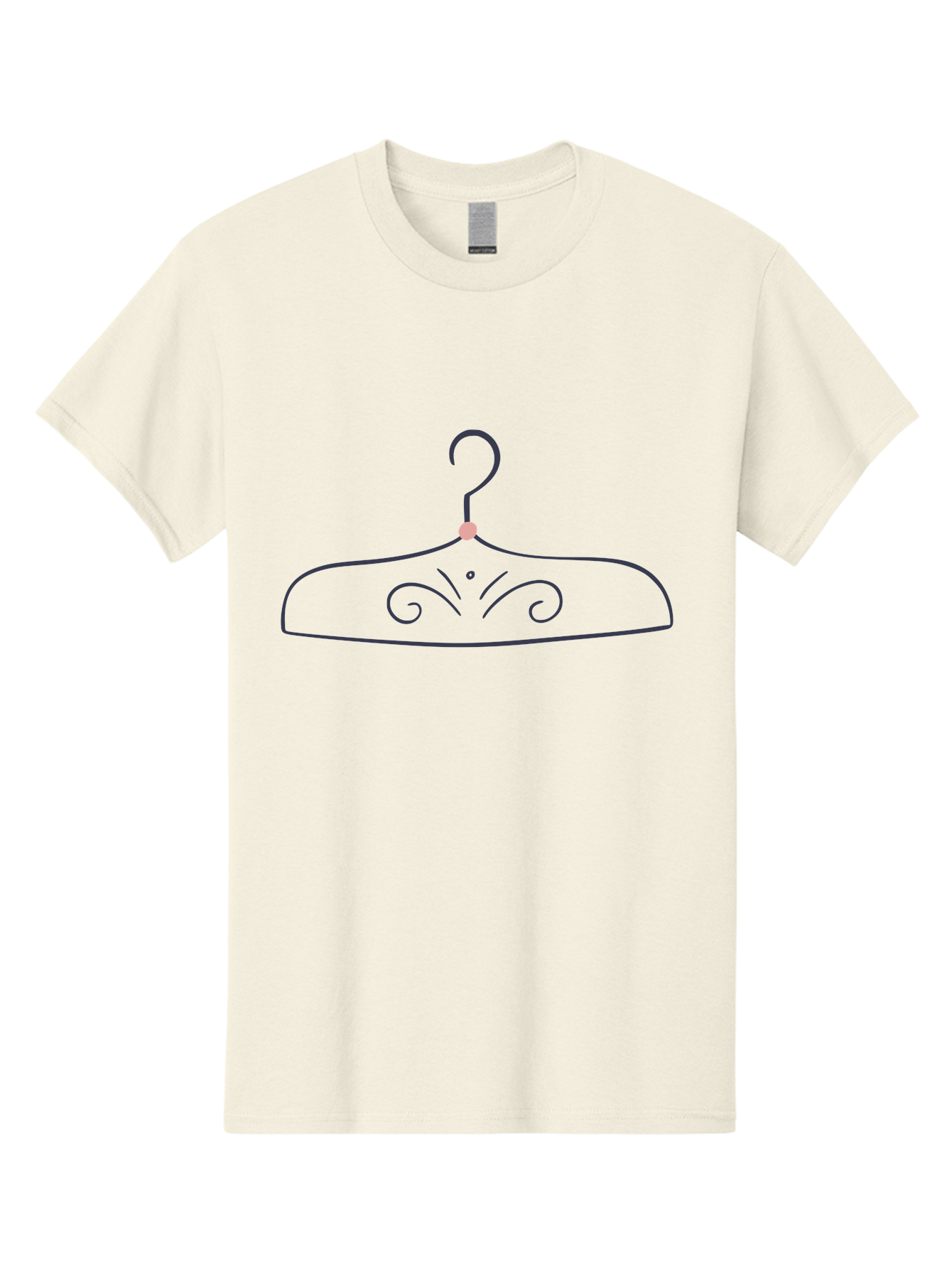 Ornate-Hanger Men'S Graphic Tee, 100% Cotton, Comfortable Casual Summer Wear, Machine Washable, Coat Hanger, Minimalist Design, Simple Line Art, Elegant Swirls, Subtle Details, Fashion Accessory, Clothing Organizer Aac061 19