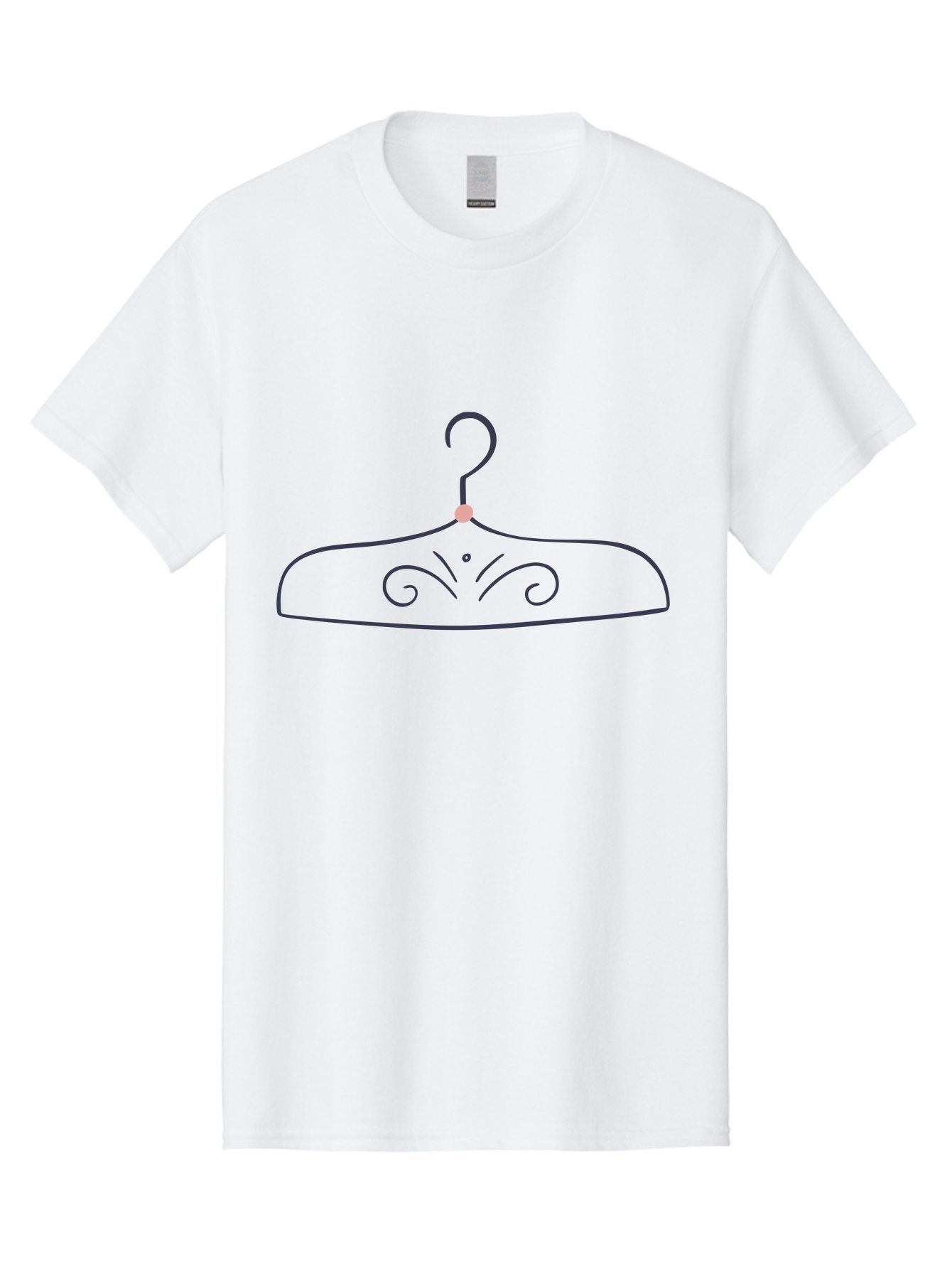 Ornate-Hanger Men'S Graphic Tee, 100% Cotton, Comfortable Casual Summer Wear, Machine Washable, Coat Hanger, Minimalist Design, Simple Line Art, Elegant Swirls, Subtle Details, Fashion Accessory, Clothing Organizer Aac061 12