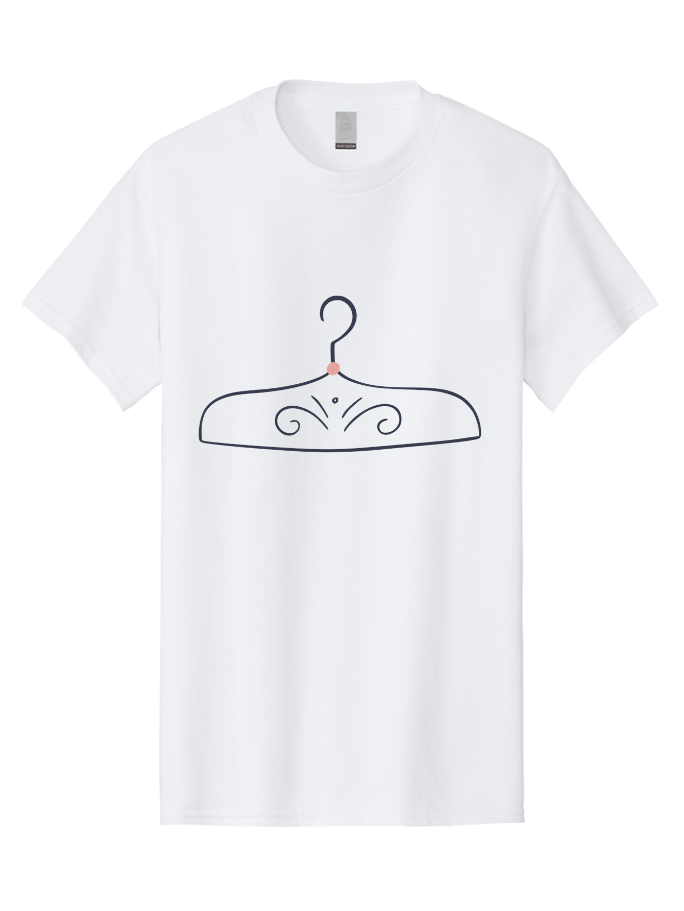 Ornate-Hanger Men'S Graphic Tee, 100% Cotton, Comfortable Casual Summer Wear, Machine Washable, Coat Hanger, Minimalist Design, Simple Line Art, Elegant Swirls, Subtle Details, Fashion Accessory, Clothing Organizer Aac061 5