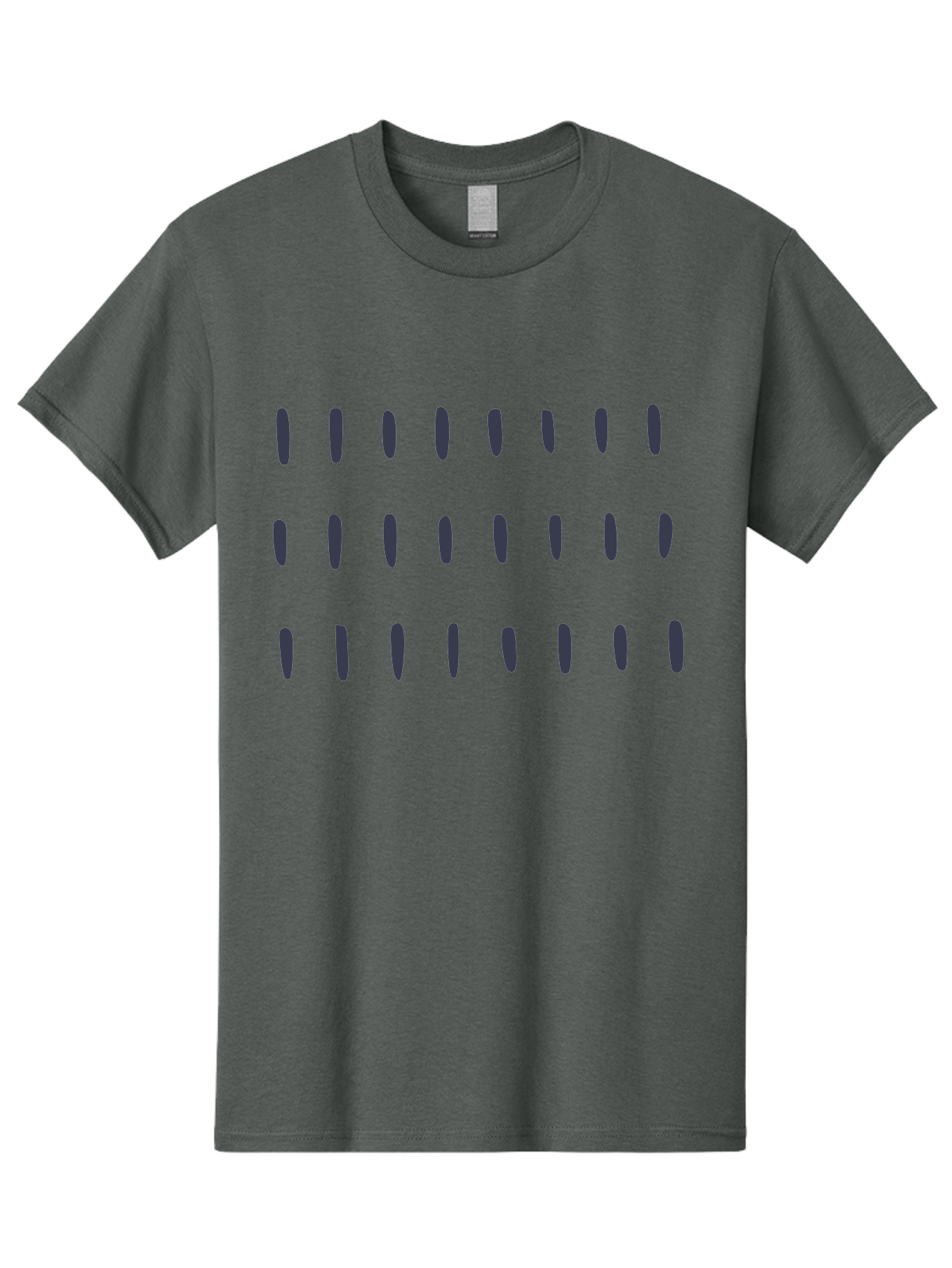 Oval-Pattern Men'S Graphic Tee, 100% Cotton, Comfortable Casual Summer Wear, Machine Washable, Pattern Of Gray Ovals, Repeating Design, Abstract Shapes, Minimalist Art, Geometric Shapes, Simple Texture, Gray Shapes On Green Aac063 3