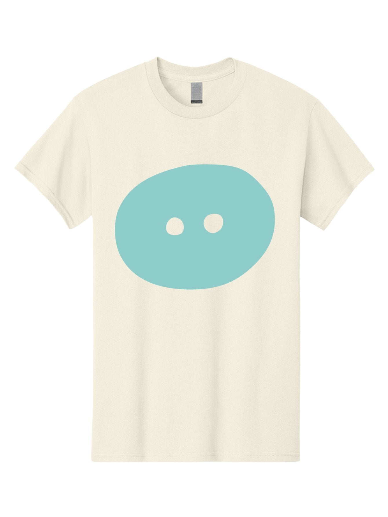 Oval-Shape Men'S Graphic Tee, 100% Cotton, Comfortable Casual Summer Wear, Machine Washable, Simple Face, Minimalist Design, Cartoon Character, Oval Shape, Two Eyes, Cute Expression, Digital Art, Modern Illustration Aac064 8