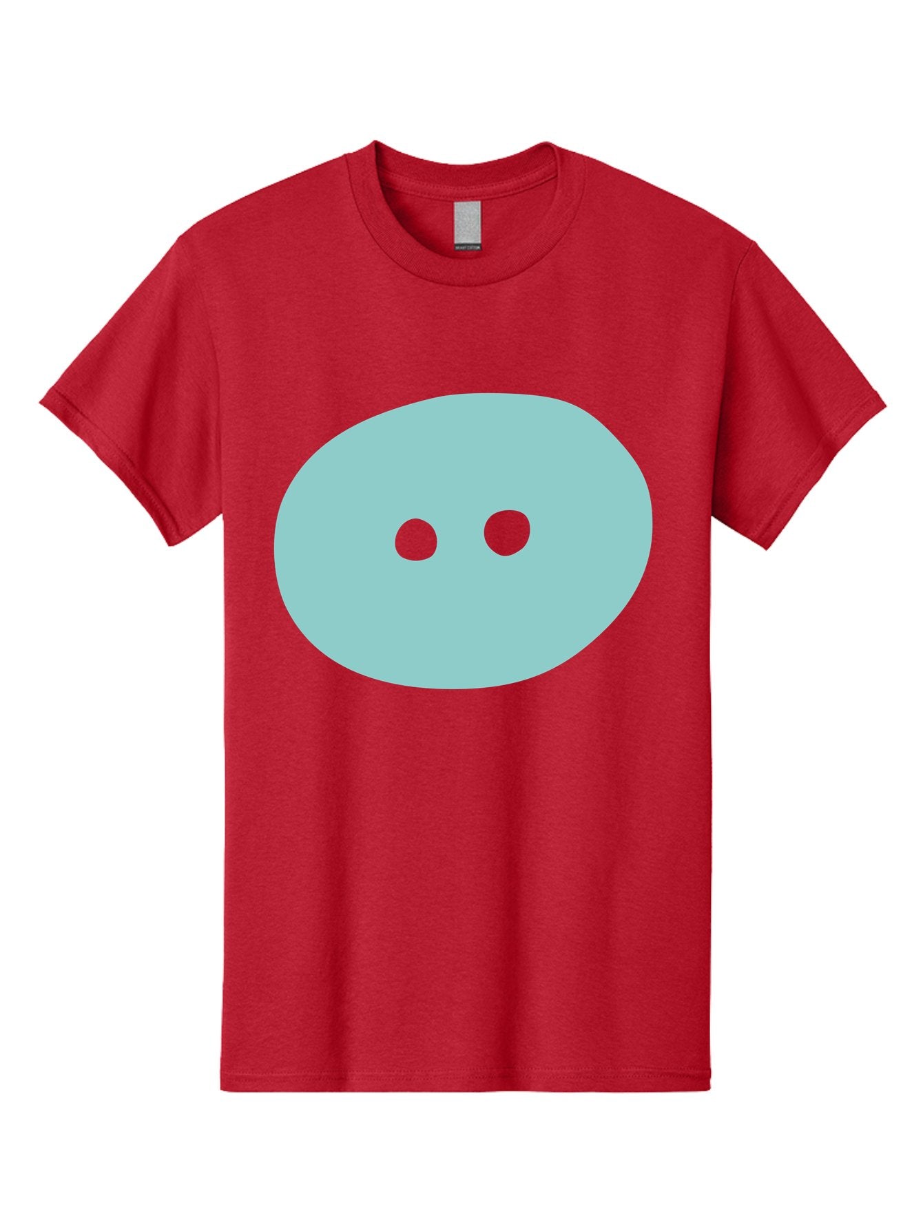 Oval-Shape Men'S Graphic Tee, 100% Cotton, Comfortable Casual Summer Wear, Machine Washable, Simple Face, Minimalist Design, Cartoon Character, Oval Shape, Two Eyes, Cute Expression, Digital Art, Modern Illustration Aac064 14