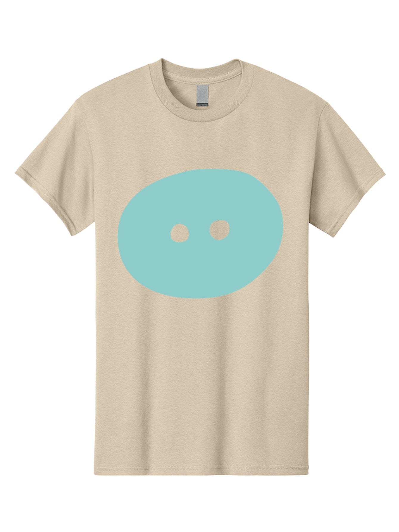 Oval-Shape Men'S Graphic Tee, 100% Cotton, Comfortable Casual Summer Wear, Machine Washable, Simple Face, Minimalist Design, Cartoon Character, Oval Shape, Two Eyes, Cute Expression, Digital Art, Modern Illustration Aac064 6