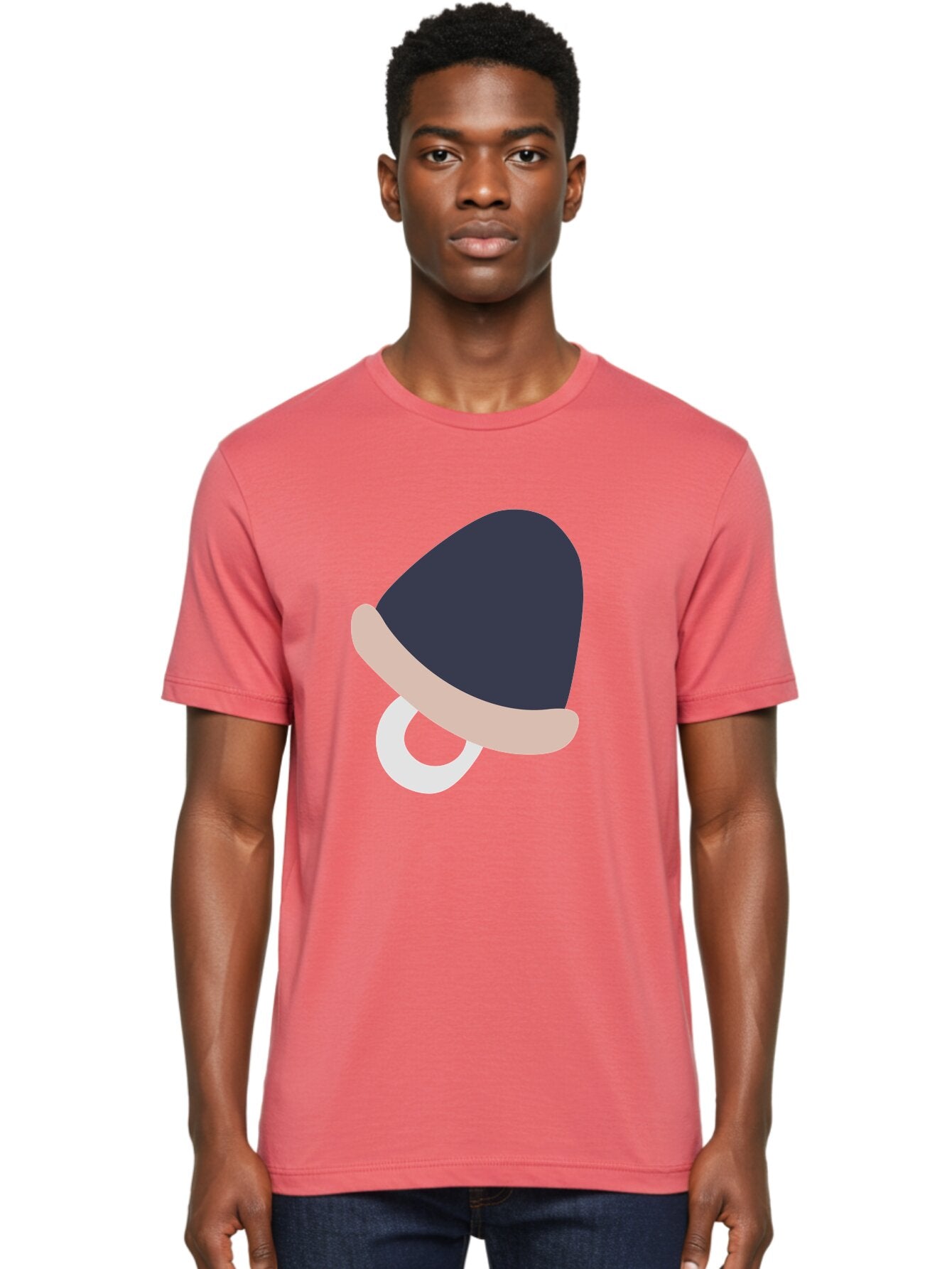 Pacifier Men'S Graphic Tee, 100% Cotton, Comfortable Casual Summer Wear, Machine Washable, Pacifier For Baby, Baby Soother, Nursery Accessories, Infant Care, Baby Supplies, Newborn Essentials Aac065 30