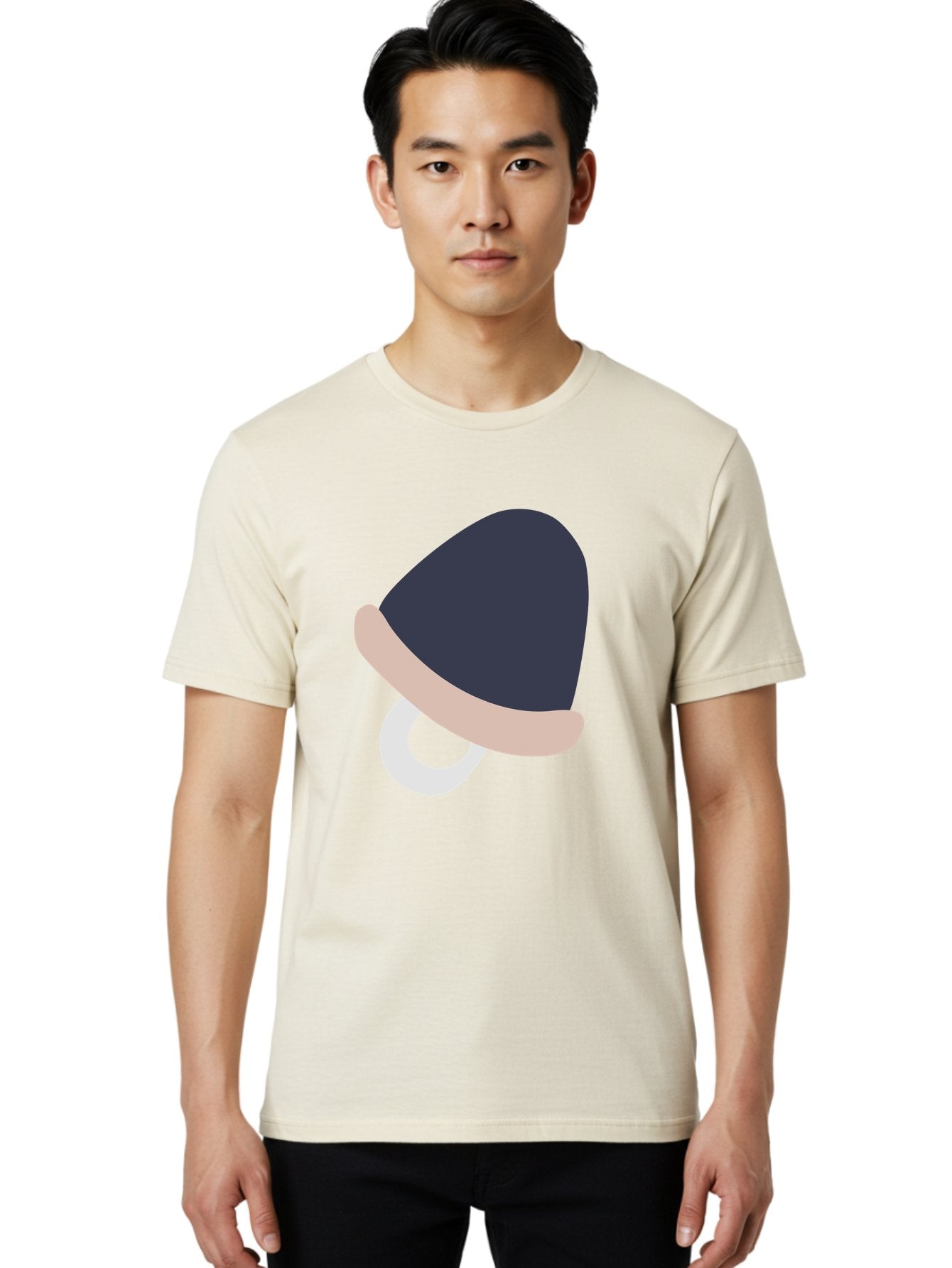 Pacifier Men'S Graphic Tee, 100% Cotton, Comfortable Casual Summer Wear, Machine Washable, Pacifier For Baby, Baby Soother, Nursery Accessories, Infant Care, Baby Supplies, Newborn Essentials Aac065 24