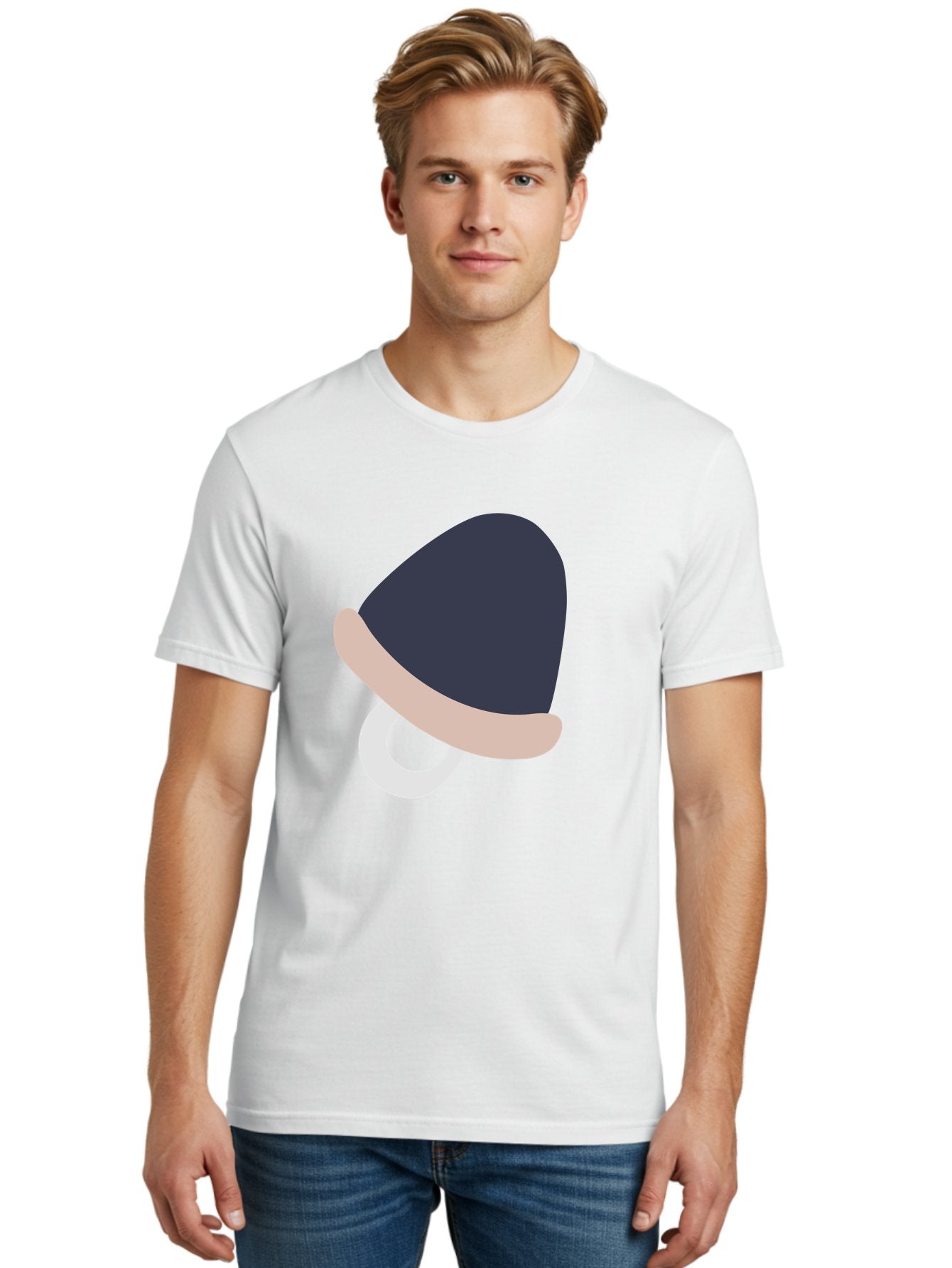 Pacifier Men'S Graphic Tee, 100% Cotton, Comfortable Casual Summer Wear, Machine Washable, Pacifier For Baby, Baby Soother, Nursery Accessories, Infant Care, Baby Supplies, Newborn Essentials Aac065 21