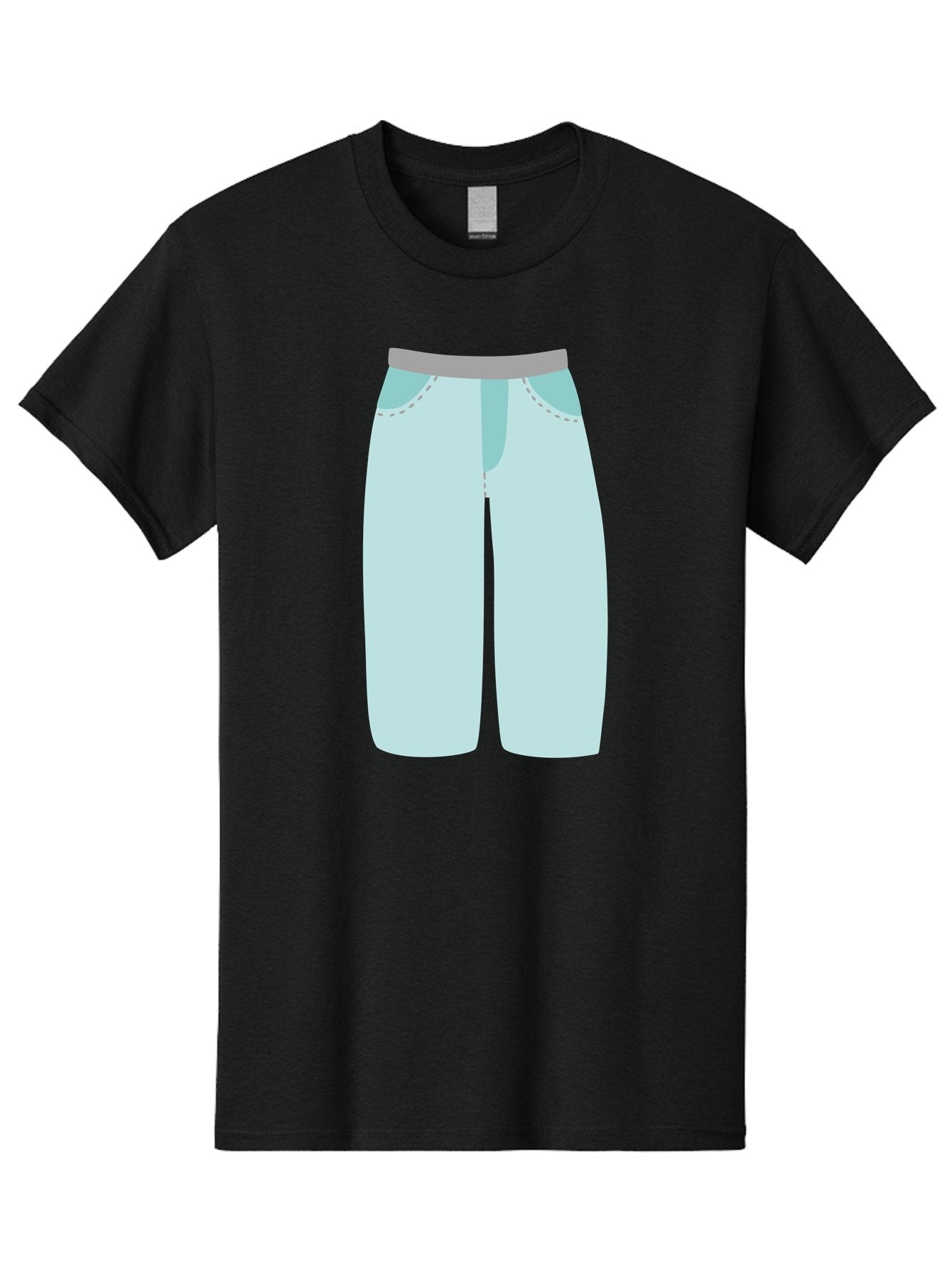Pajama-Pants Men'S Graphic Tee, 100% Cotton, Comfortable Casual Summer Wear, Machine Washable, Light Blue Pants, Gray Waistband, Back Pockets, Casual Wear, Comfortable Clothing, Simple Design, Minimal Style, Fashion Illustration Aac066