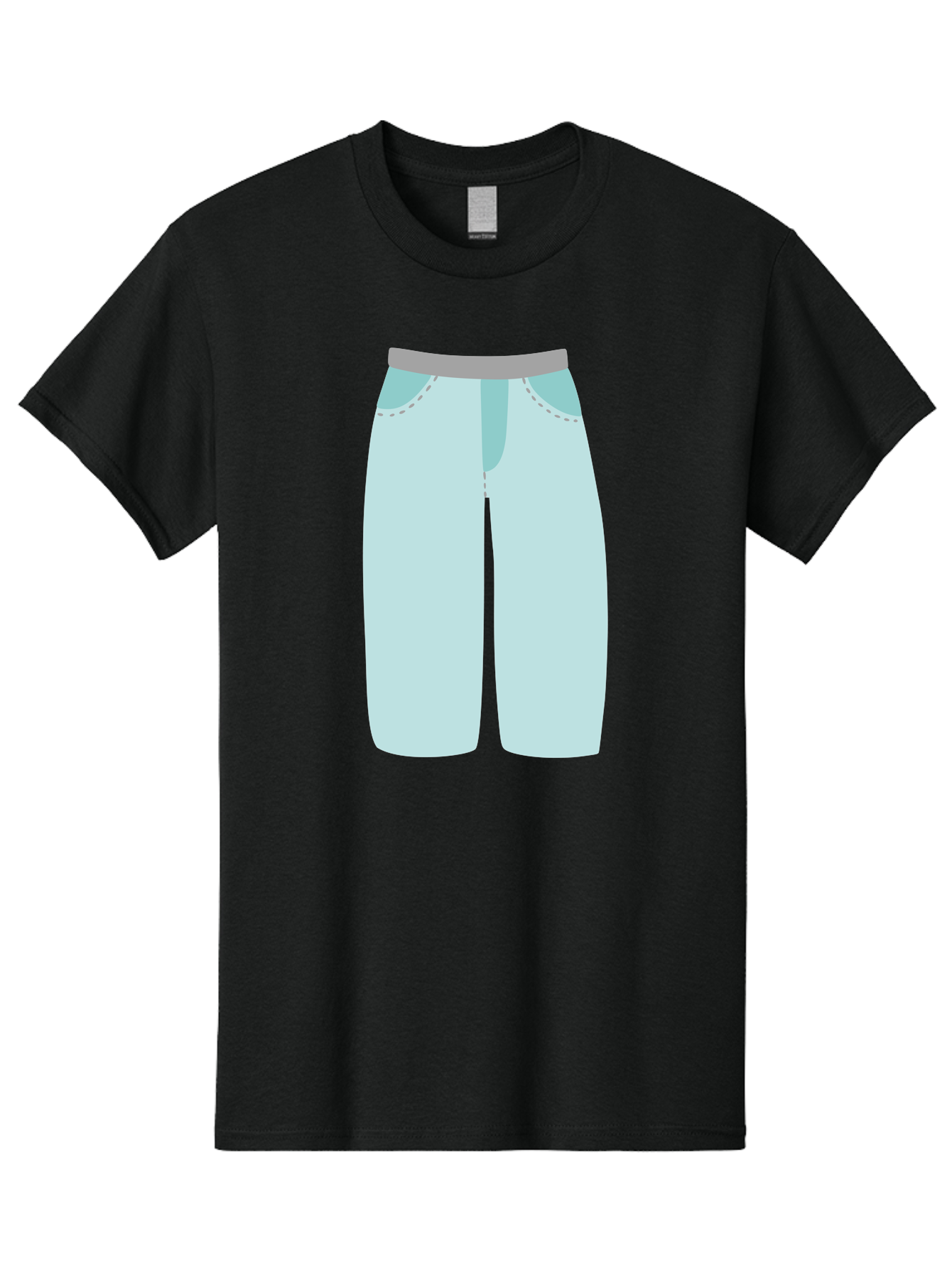 Pajama-Pants Men'S Graphic Tee, 100% Cotton, Comfortable Casual Summer Wear, Machine Washable, Light Blue Pants, Gray Waistband, Back Pockets, Casual Wear, Comfortable Clothing, Simple Design, Minimal Style, Fashion Illustration Aac066 21