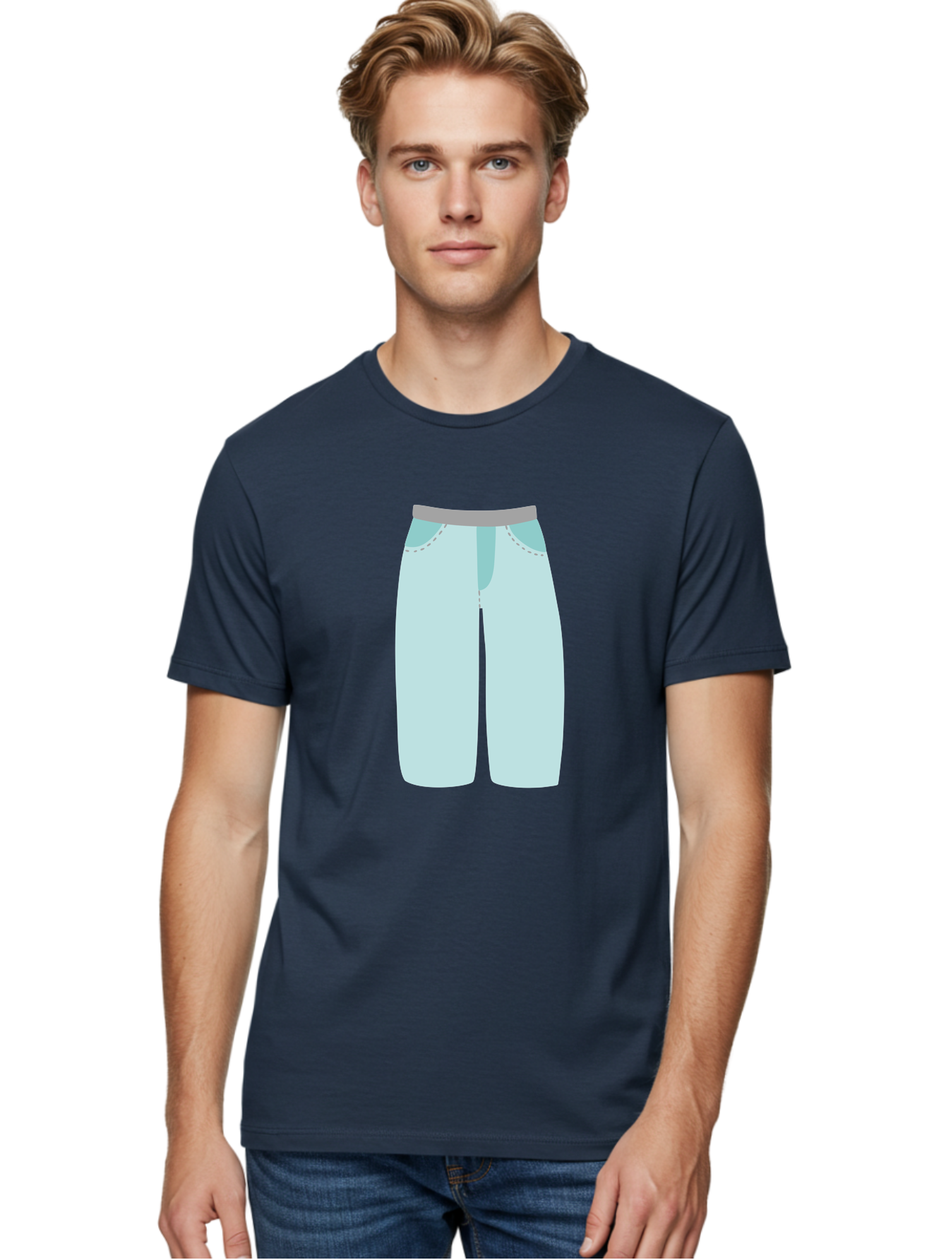 Pajama-Pants Men'S Graphic Tee, 100% Cotton, Comfortable Casual Summer Wear, Machine Washable, Light Blue Pants, Gray Waistband, Back Pockets, Casual Wear, Comfortable Clothing, Simple Design, Minimal Style, Fashion Illustration Aac066 8