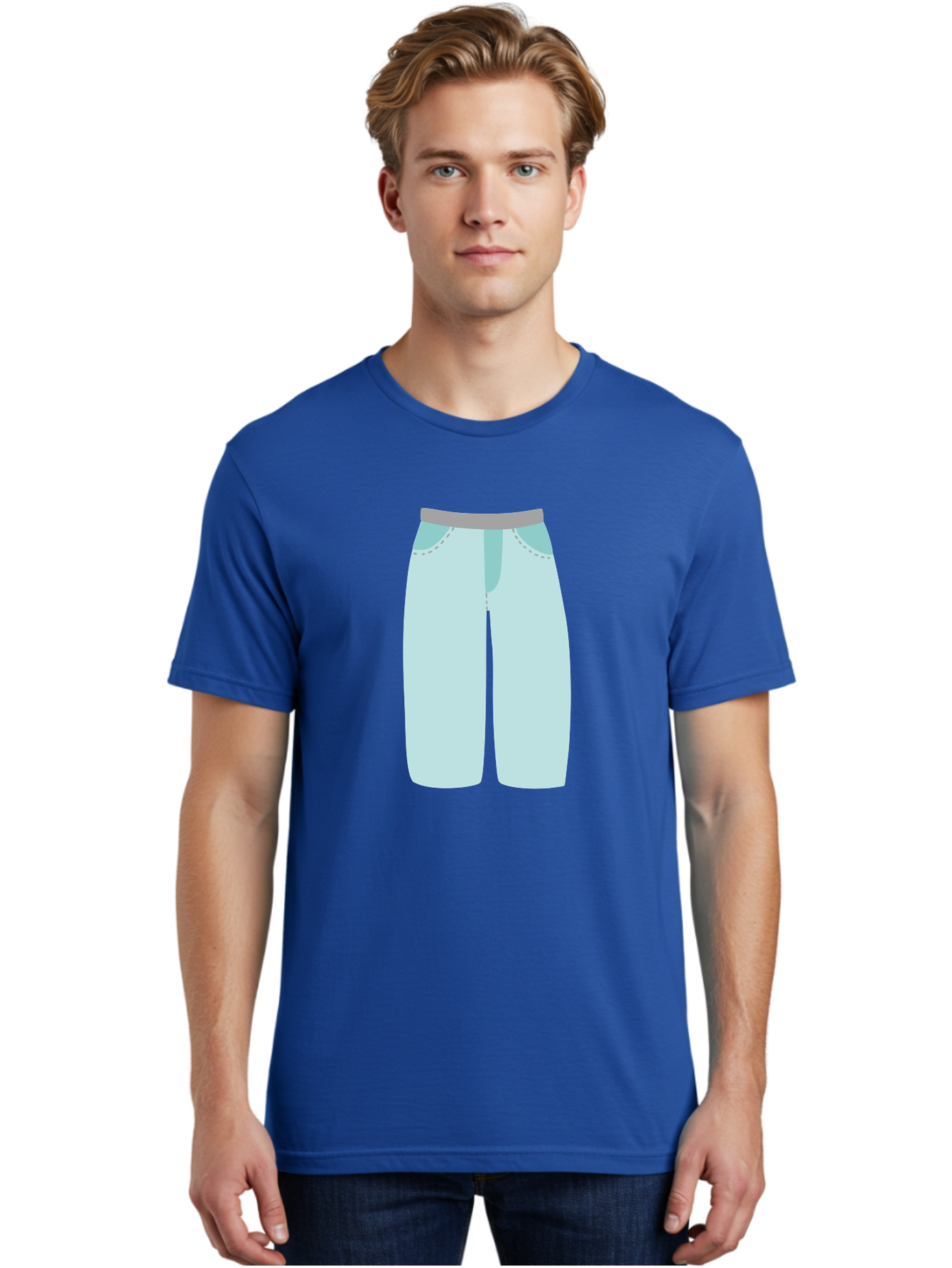 Pajama-Pants Men'S Graphic Tee, 100% Cotton, Comfortable Casual Summer Wear, Machine Washable, Light Blue Pants, Gray Waistband, Back Pockets, Casual Wear, Comfortable Clothing, Simple Design, Minimal Style, Fashion Illustration Aac066 12