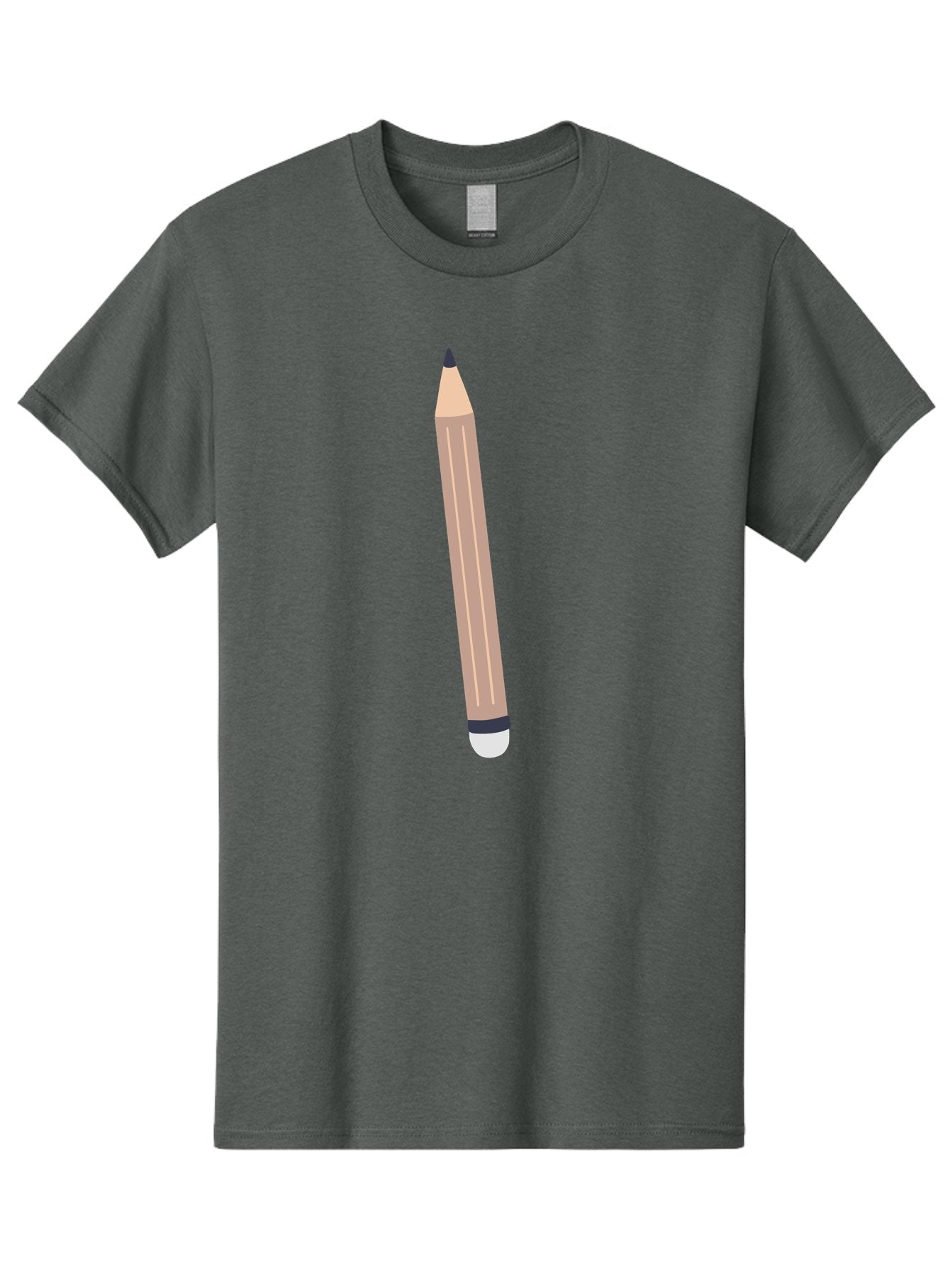 Pencil Men'S Graphic Tee, 100% Cotton, Comfortable Casual Summer Wear, Machine Washable, Wooden Pencil, Sharp Tip, Black Ferrule, White Eraser, Stationery Item, Writing Tool, Drawing Instrument, Office Supply Aac067 15