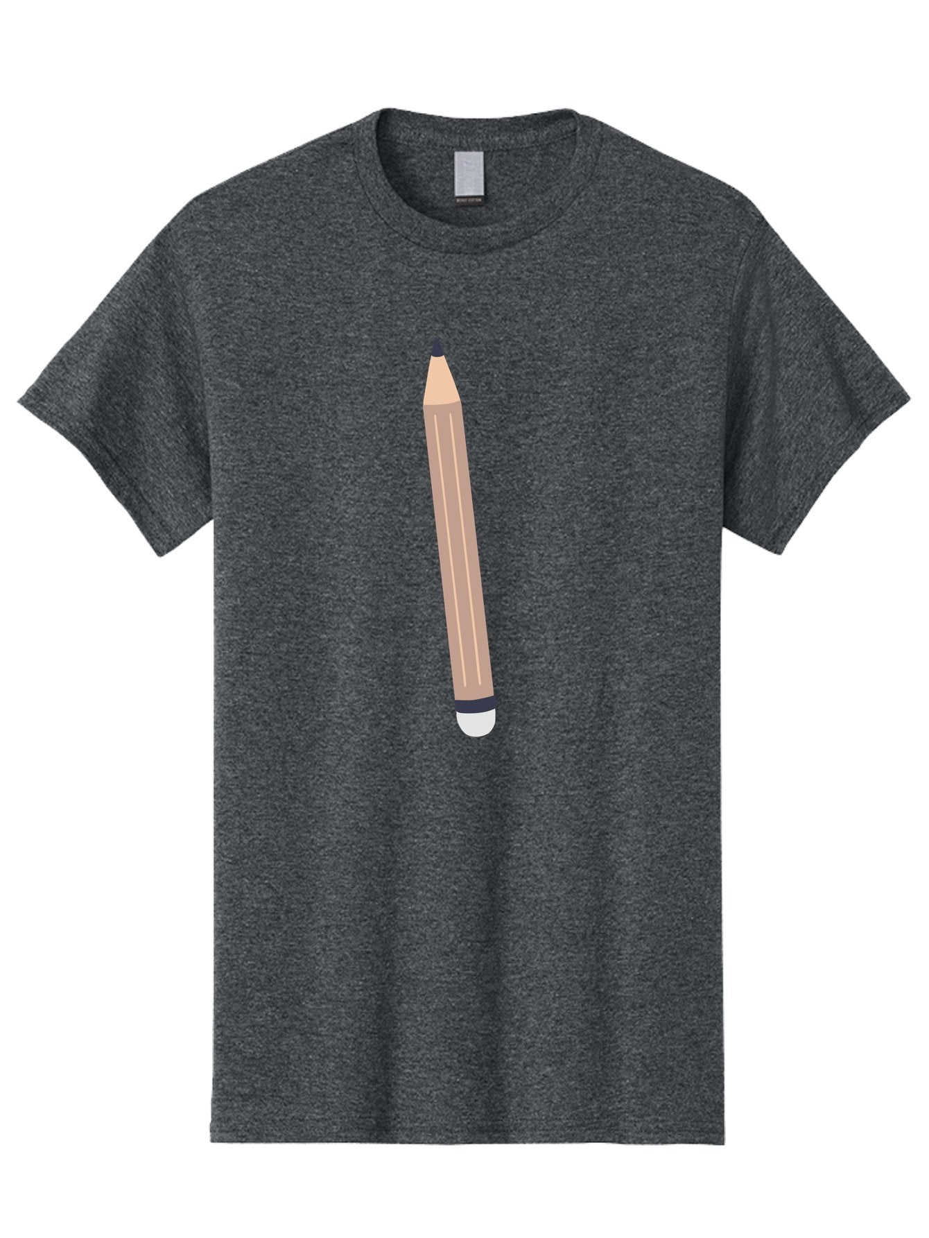 Pencil Men'S Graphic Tee, 100% Cotton, Comfortable Casual Summer Wear, Machine Washable, Wooden Pencil, Sharp Tip, Black Ferrule, White Eraser, Stationery Item, Writing Tool, Drawing Instrument, Office Supply Aac067 6
