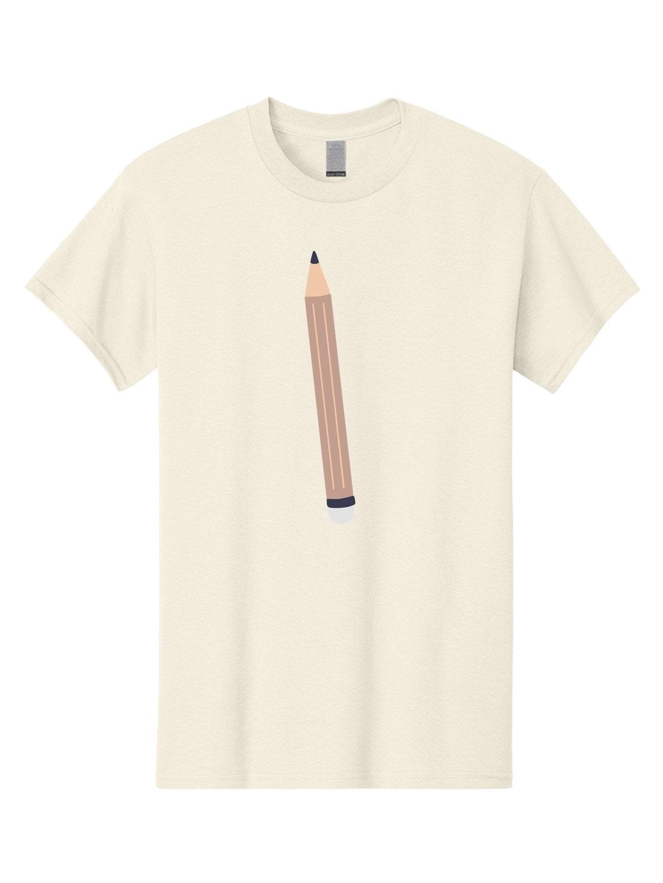Pencil Men'S Graphic Tee, 100% Cotton, Comfortable Casual Summer Wear, Machine Washable, Wooden Pencil, Sharp Tip, Black Ferrule, White Eraser, Stationery Item, Writing Tool, Drawing Instrument, Office Supply Aac067 10