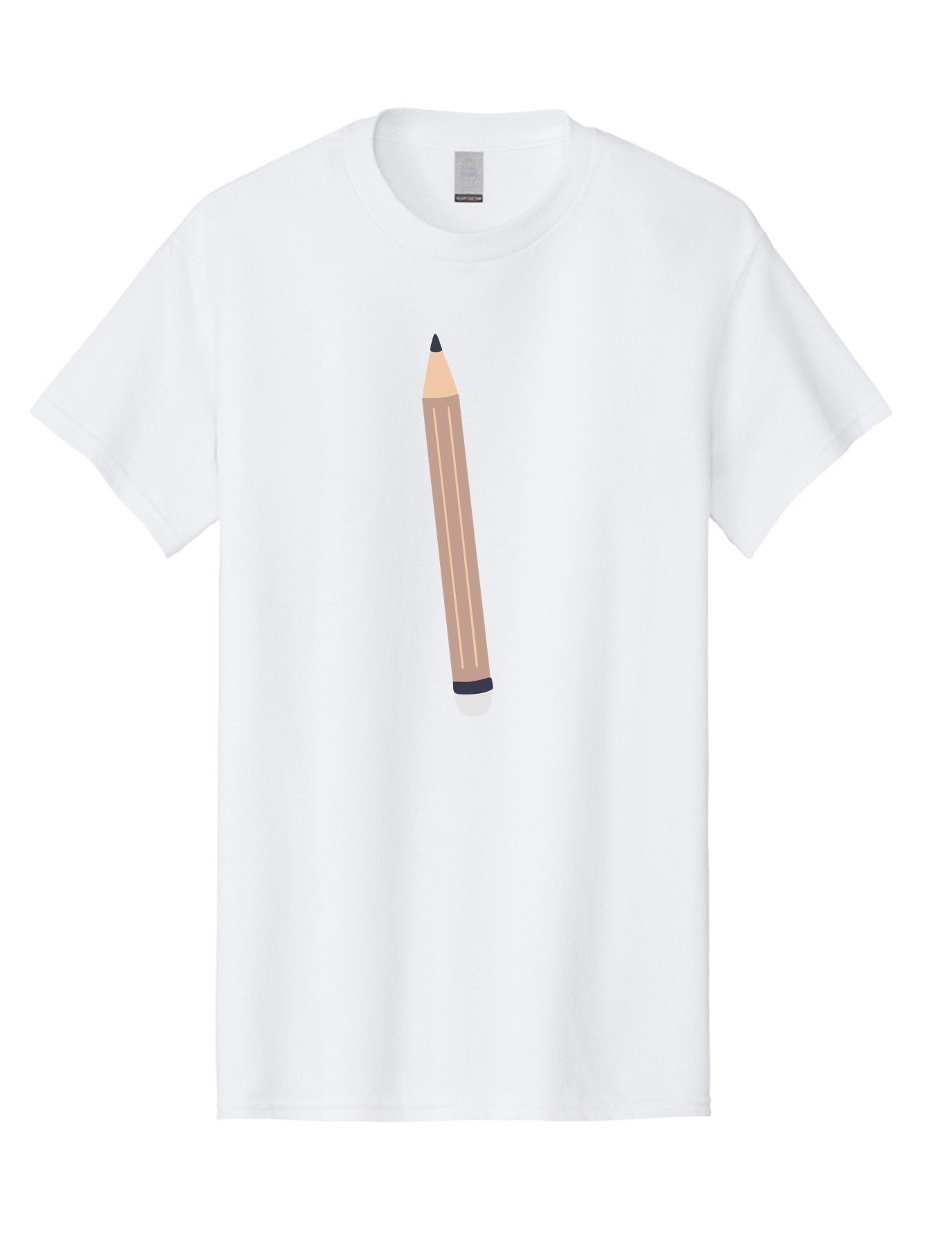 Pencil Men'S Graphic Tee, 100% Cotton, Comfortable Casual Summer Wear, Machine Washable, Wooden Pencil, Sharp Tip, Black Ferrule, White Eraser, Stationery Item, Writing Tool, Drawing Instrument, Office Supply Aac067 7