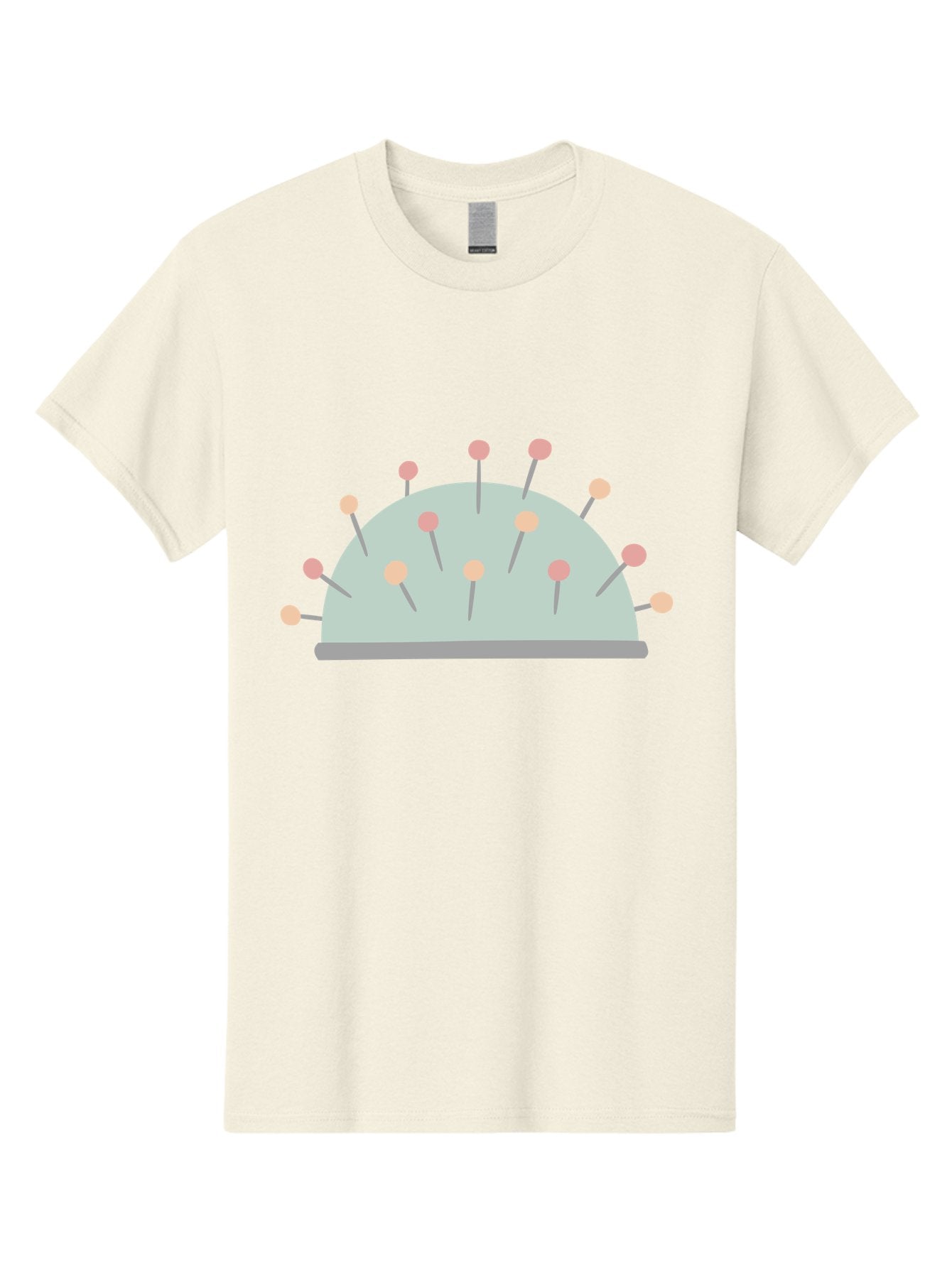 Pin-Cushion Men'S Graphic Tee, 100% Cotton, Comfortable Casual Summer Wear, Machine Washable, Sewing Accessories, Pin Cushion, Crafting Tools, Needles And Pins, Tailoring Supplies, Diy Sewing, Needlework, Embroidery, Pastel Colors Aac070 9