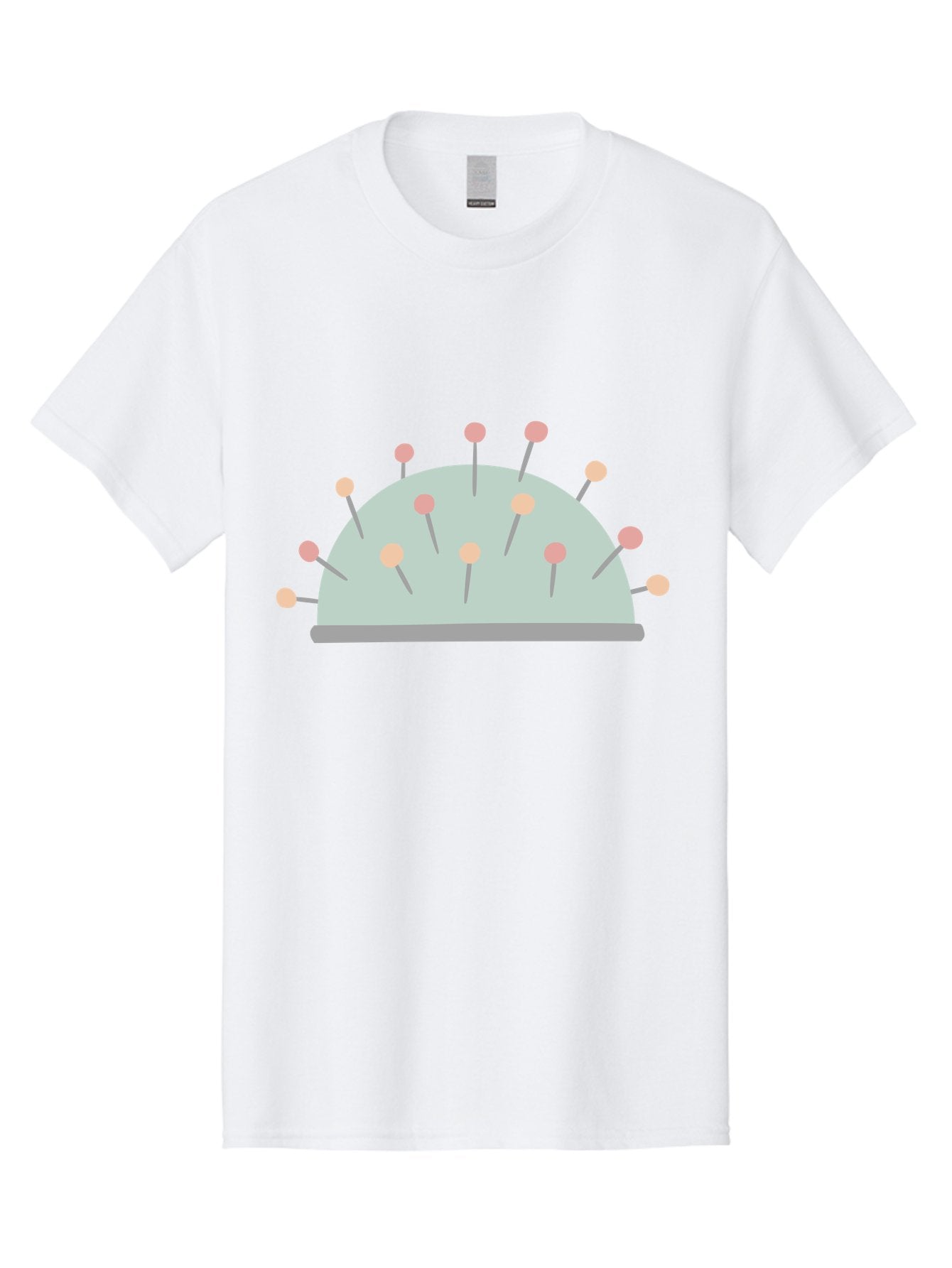 Pin-Cushion Men'S Graphic Tee, 100% Cotton, Comfortable Casual Summer Wear, Machine Washable, Sewing Accessories, Pin Cushion, Crafting Tools, Needles And Pins, Tailoring Supplies, Diy Sewing, Needlework, Embroidery, Pastel Colors Aac070 14