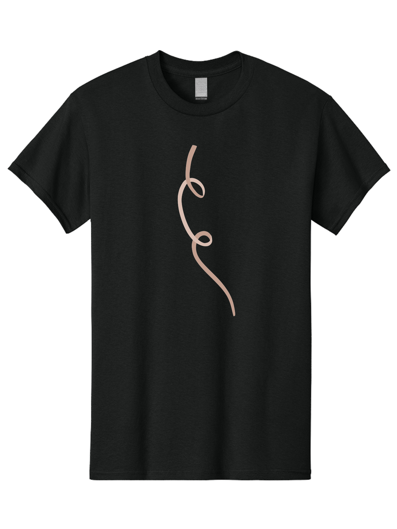 Pink-Curved-Line Men'S Graphic Tee, 100% Cotton, Comfortable Casual Summer Wear, Machine Washable, Pink Ribbon, Flowing Design, Elegant Curve, Whimsical Shape, Abstract Art, Minimalist Illustration, Soft Pink Hue, Decorative Element Aac073 21
