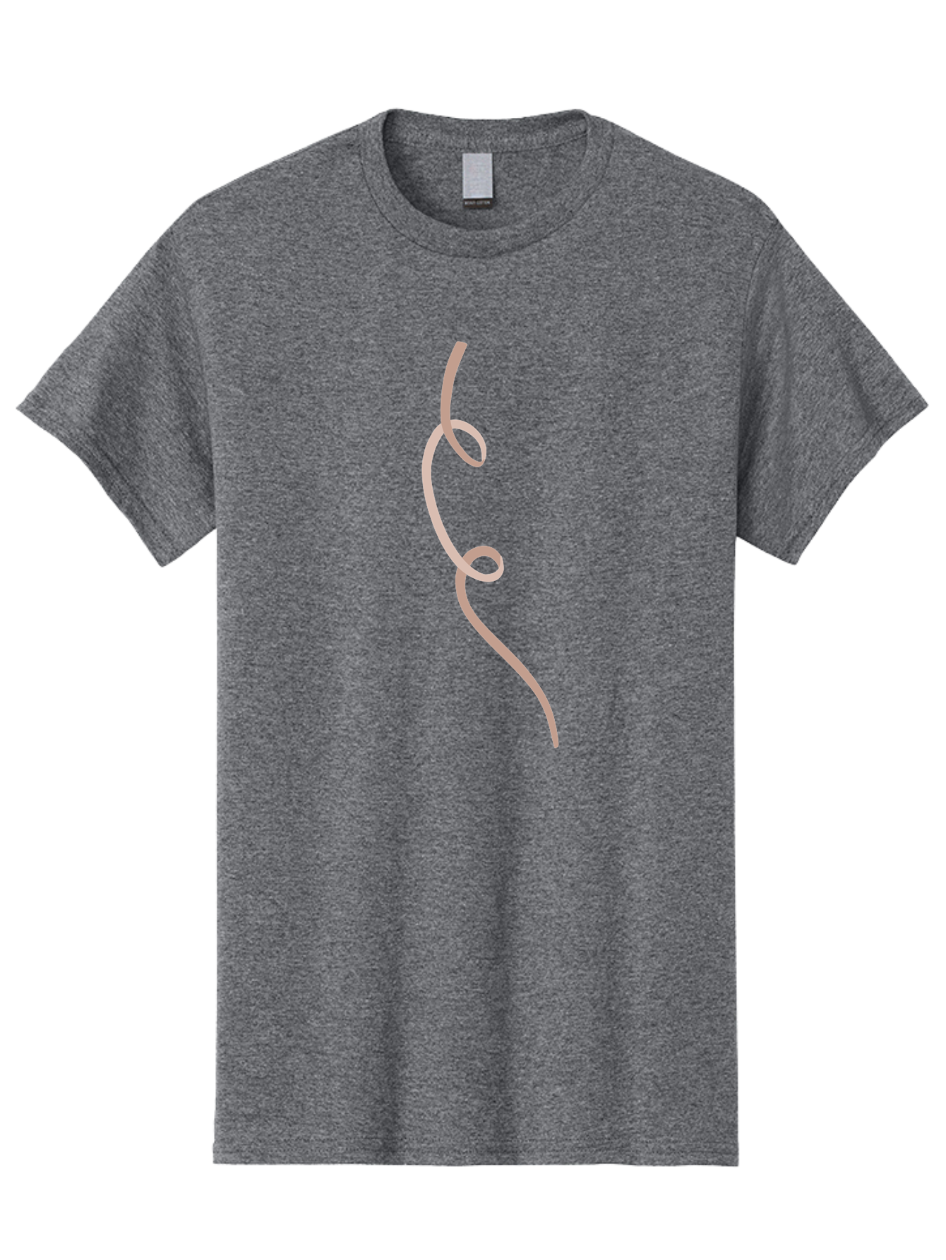 Pink-Curved-Line Men'S Graphic Tee, 100% Cotton, Comfortable Casual Summer Wear, Machine Washable, Pink Ribbon, Flowing Design, Elegant Curve, Whimsical Shape, Abstract Art, Minimalist Illustration, Soft Pink Hue, Decorative Element Aac073 7